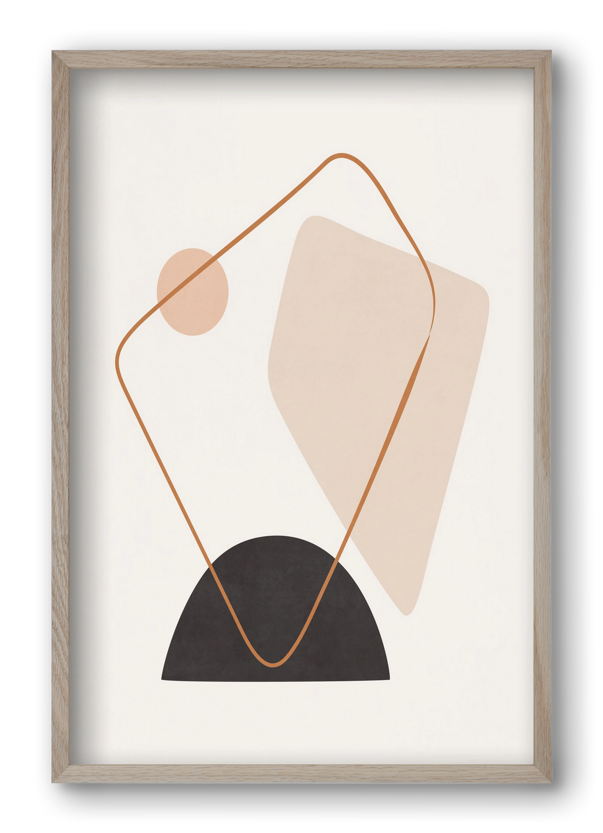 Abstract Art - Br01, 40x60 cm (40x60 cm), Tölgy keret