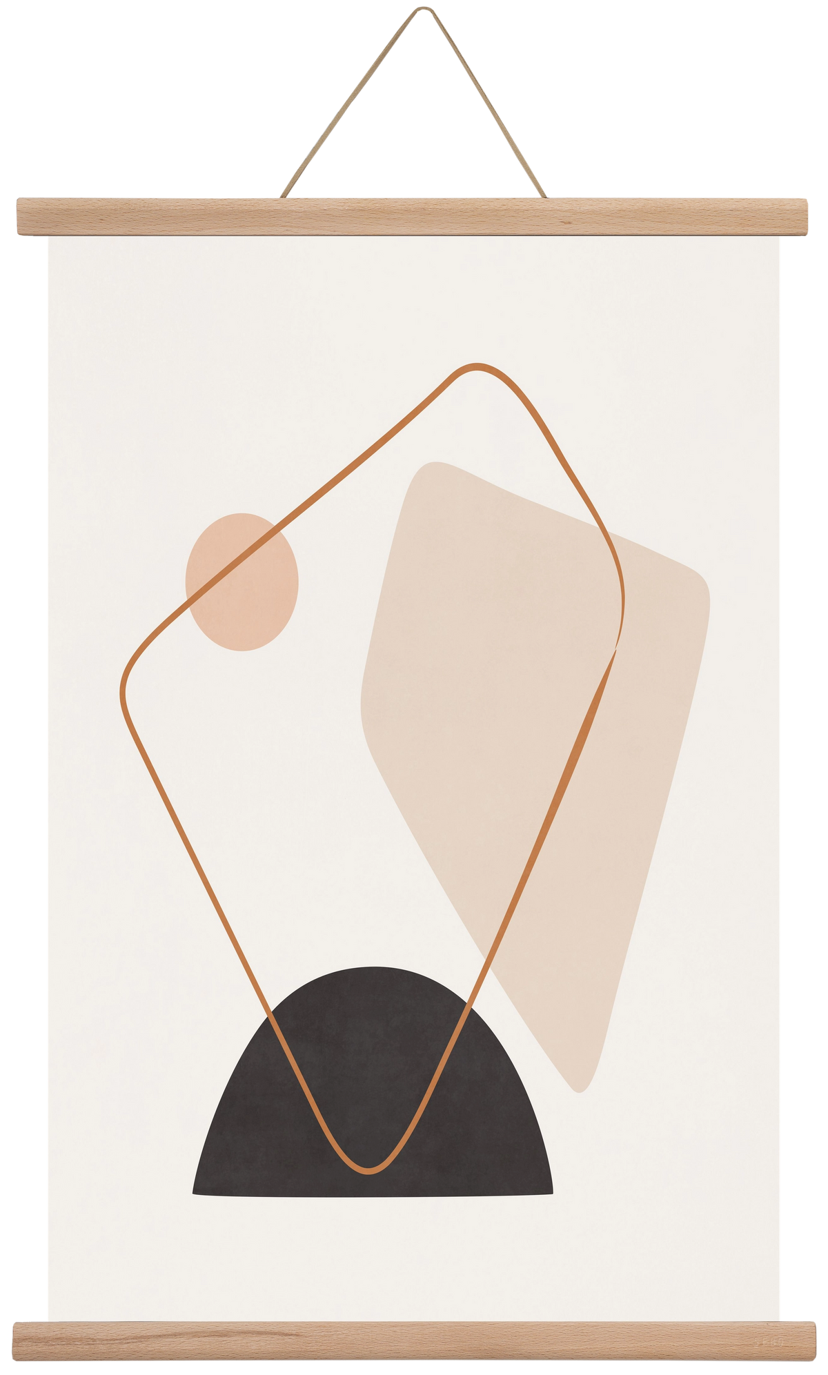 Abstract Art - Br01, 40x60 cm (40x60 cm), Tölgy akasztó