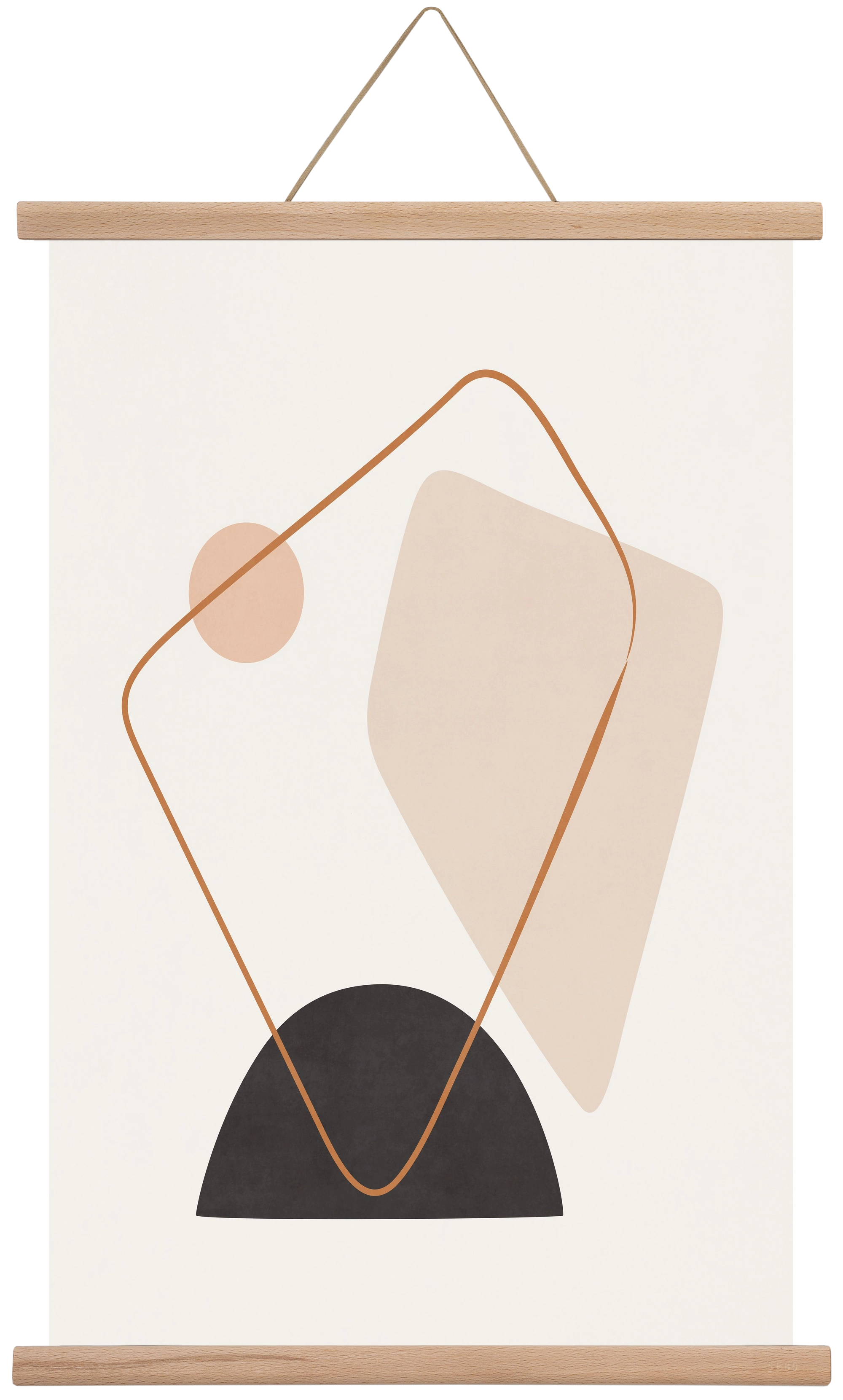 Abstract Art - Br01, 40x60 cm (40x60 cm), Tölgy akasztó