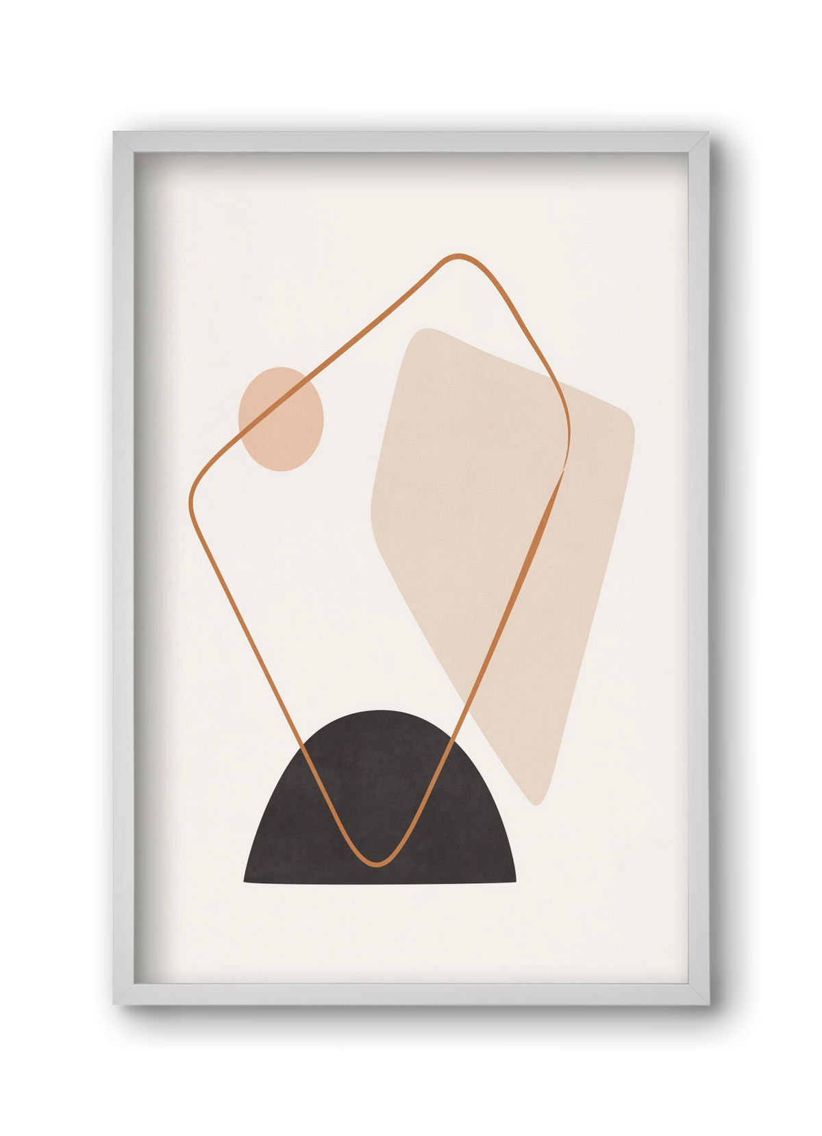 Abstract Art - Br01, 30x45 cm (30x45 cm), Fehér keret