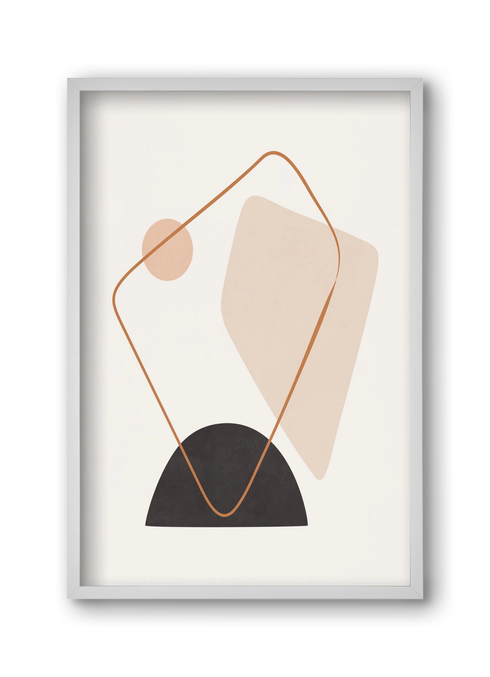 Abstract Art - Br01, 30x45 cm (30x45 cm), Fehér keret