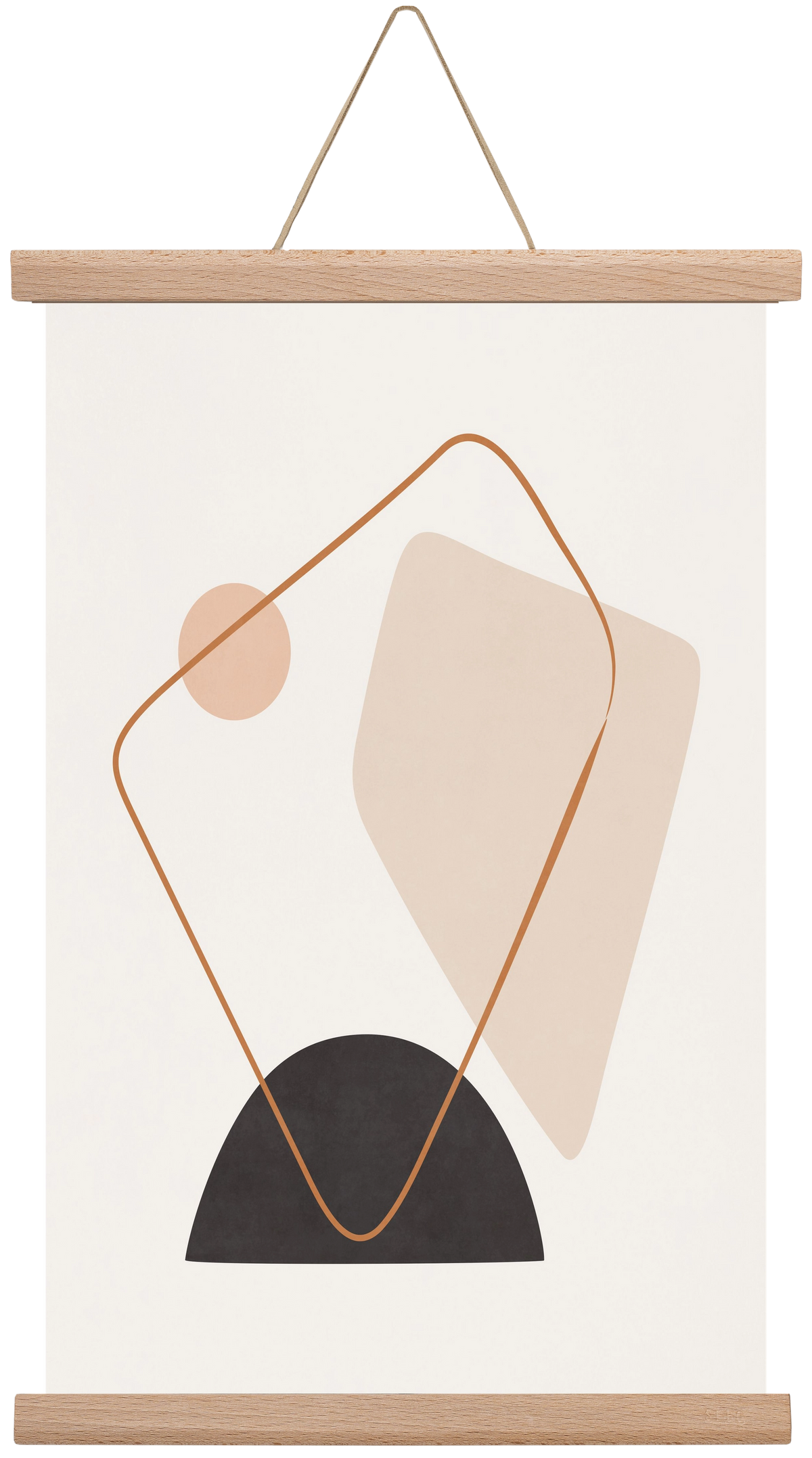 Abstract Art - Br01, 30x45 cm (30x45 cm), Tölgy akasztó