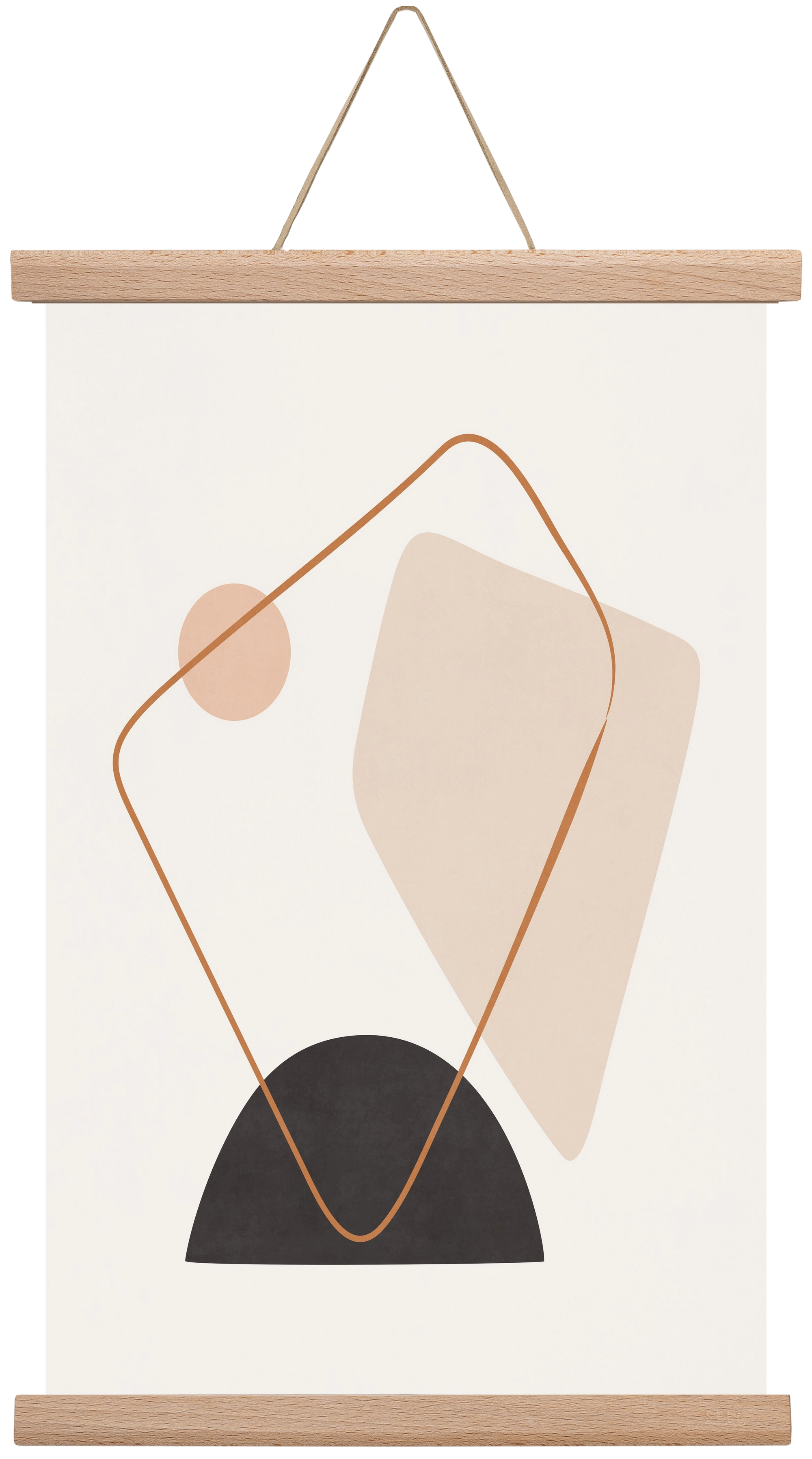 Abstract Art - Br01, 30x45 cm (30x45 cm), Tölgy akasztó