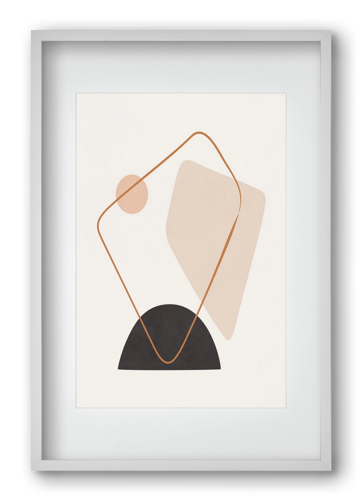 Abstract Art - Br01, 40x60 cm (30x45 cm), Fehér keret, paszpartuval