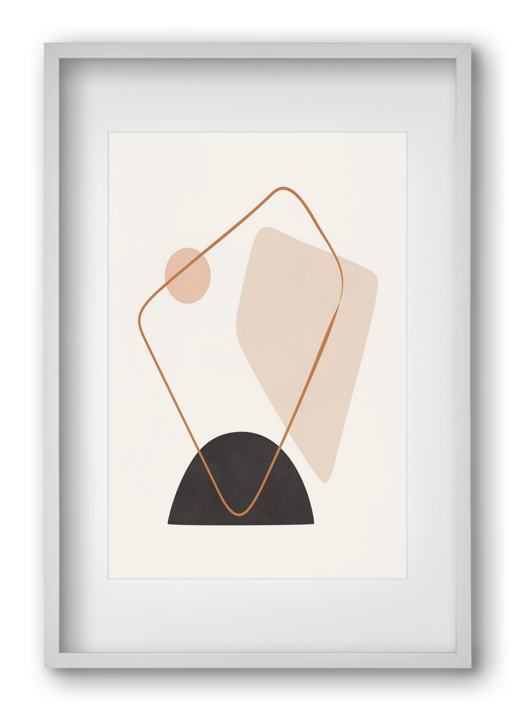 Abstract Art - Br01, 40x60 cm (30x45 cm), Fehér keret, paszpartuval