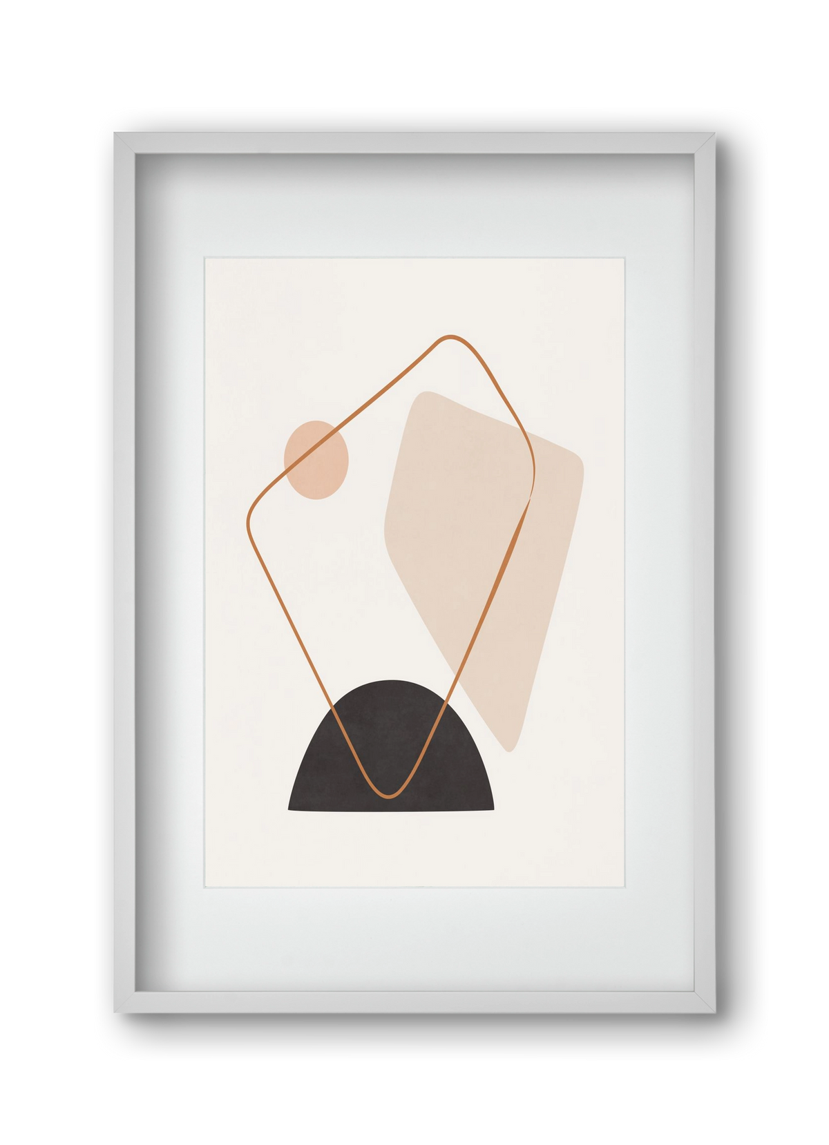 Abstract Art - Br01, 30x45 cm (20x30 cm), Fehér keret, paszpartuval