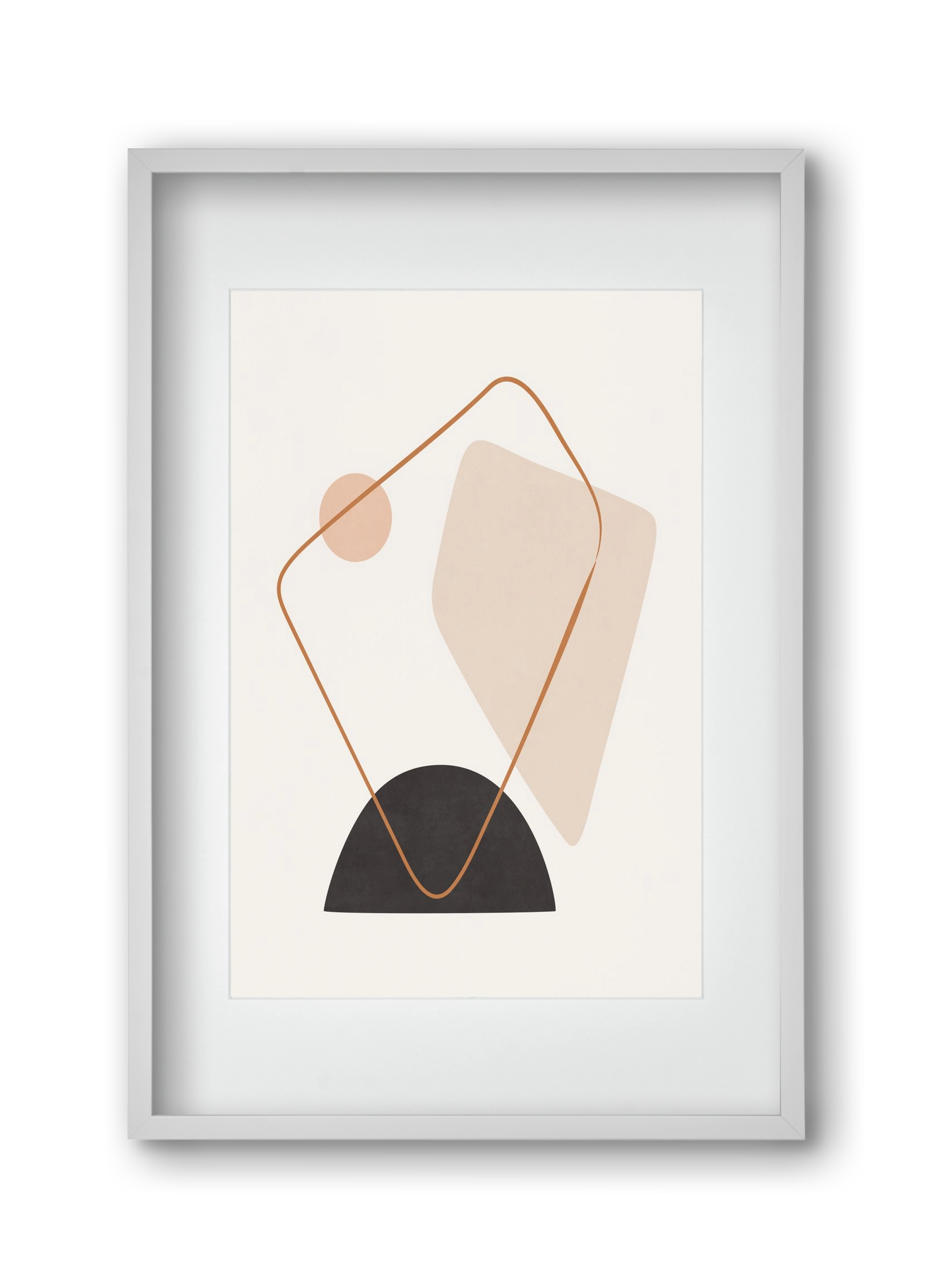 Abstract Art - Br01, 30x45 cm (20x30 cm), Fehér keret, paszpartuval