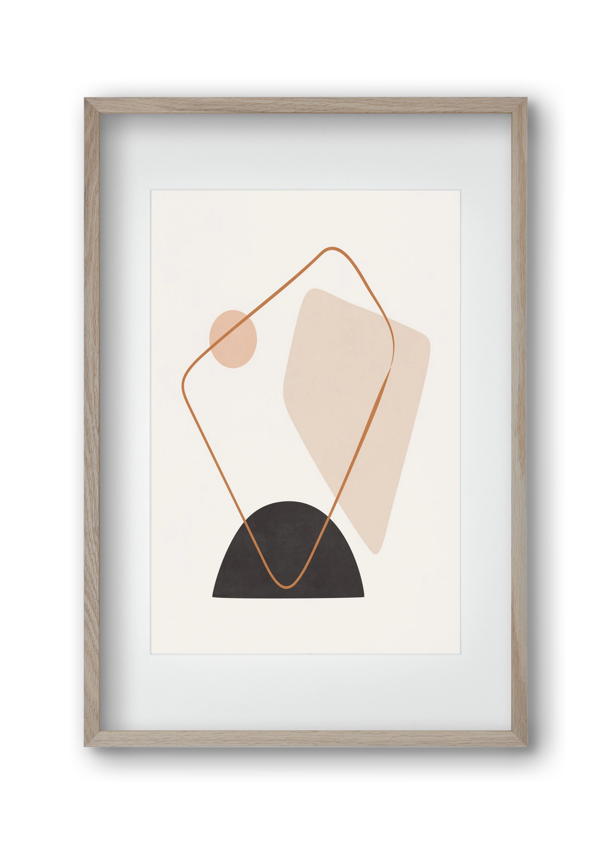 Abstract Art - Br01, 30x45 cm (20x30 cm), Tölgy keret, paszpartuval