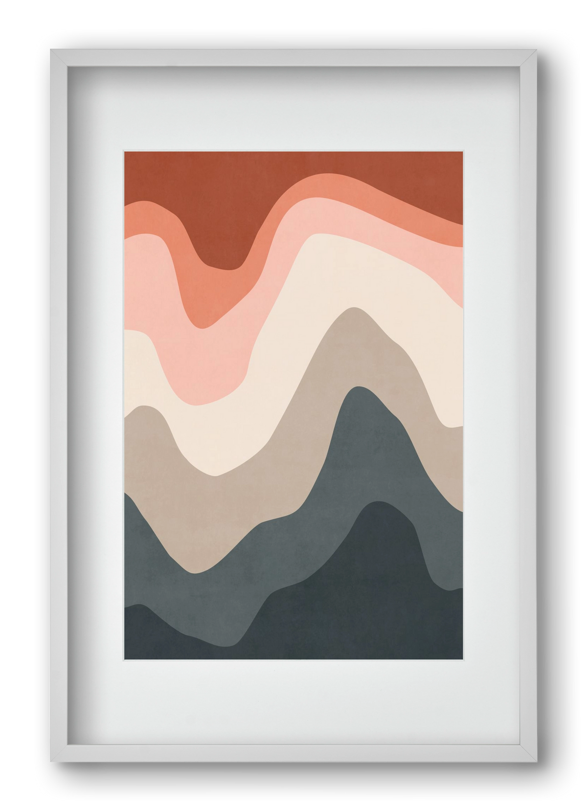 Abstract Beach- 01, 40x60 cm (30x45 cm), Fehér keret, paszpartuval