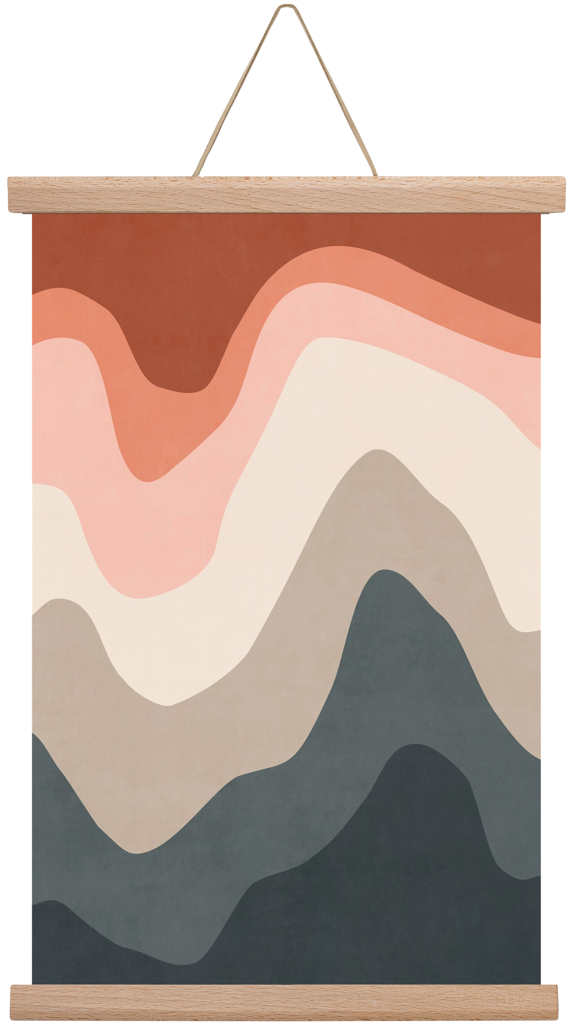 Abstract Beach- 01, 30x45 cm (30x45 cm), Tölgy akasztó