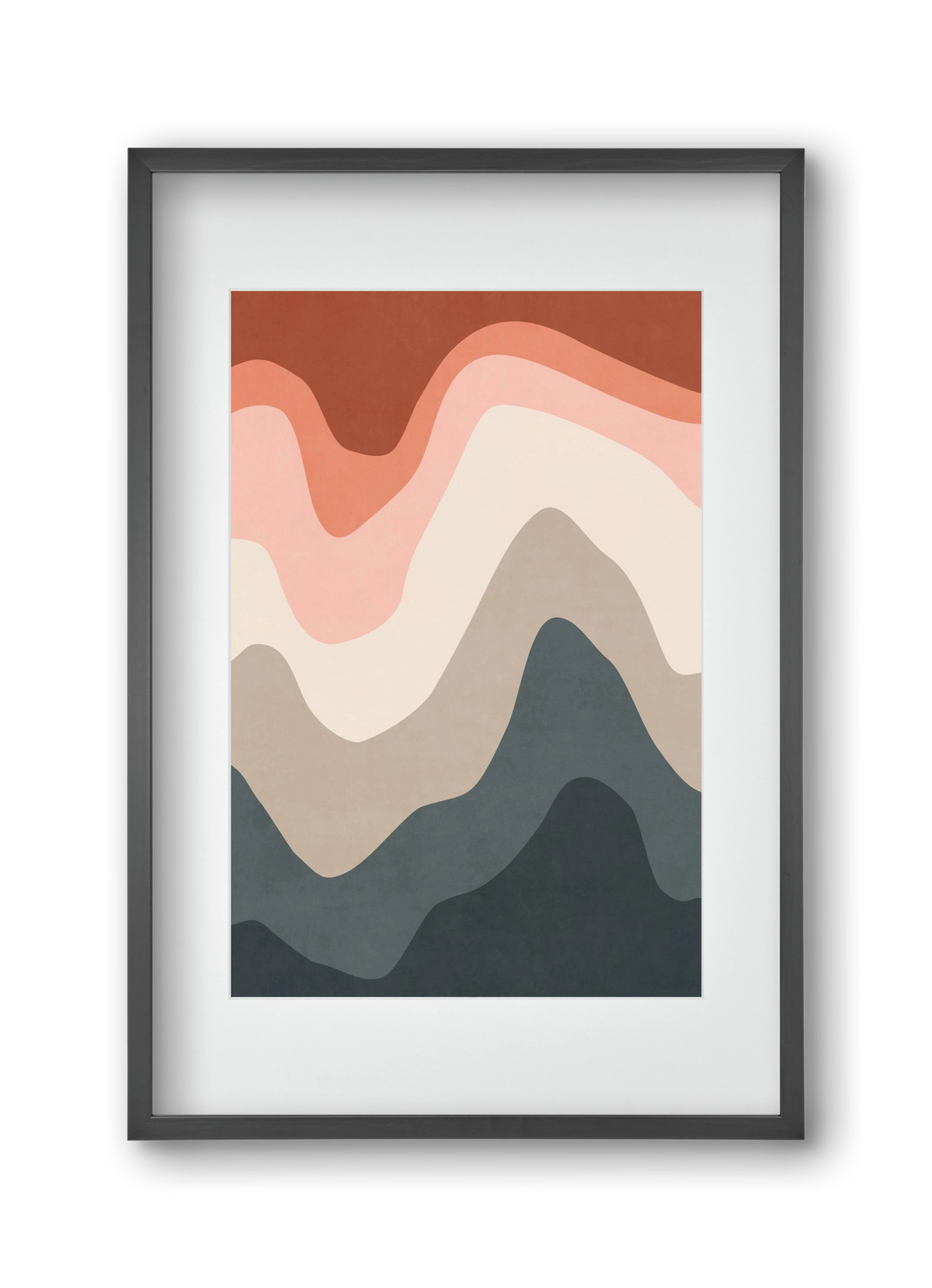 Abstract Beach- 01, 30x45 cm (20x30 cm), Fekete keret, paszpartuval