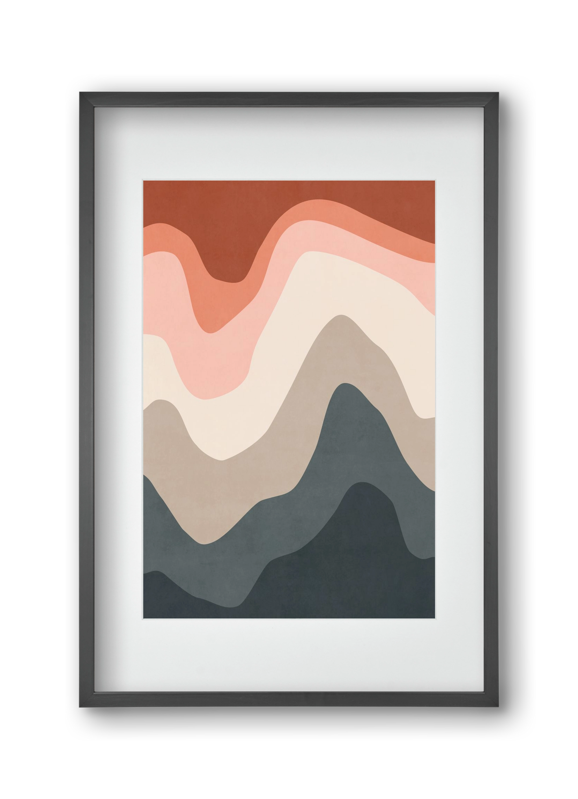 Abstract Beach- 01, 30x45 cm (20x30 cm), Fekete keret, paszpartuval