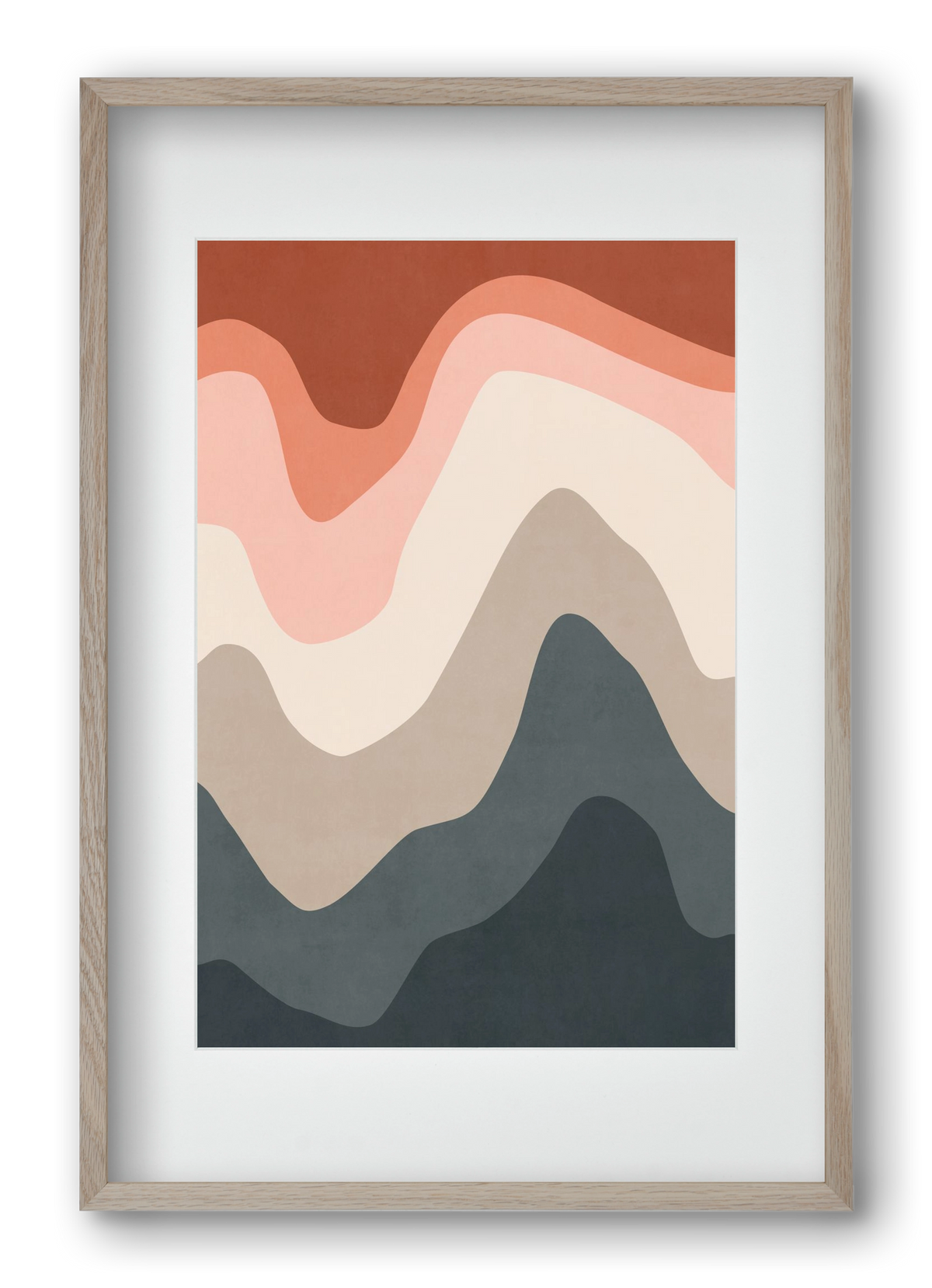 Abstract Beach- 01, 40x60 cm (30x45 cm), Tölgy keret, paszpartuval