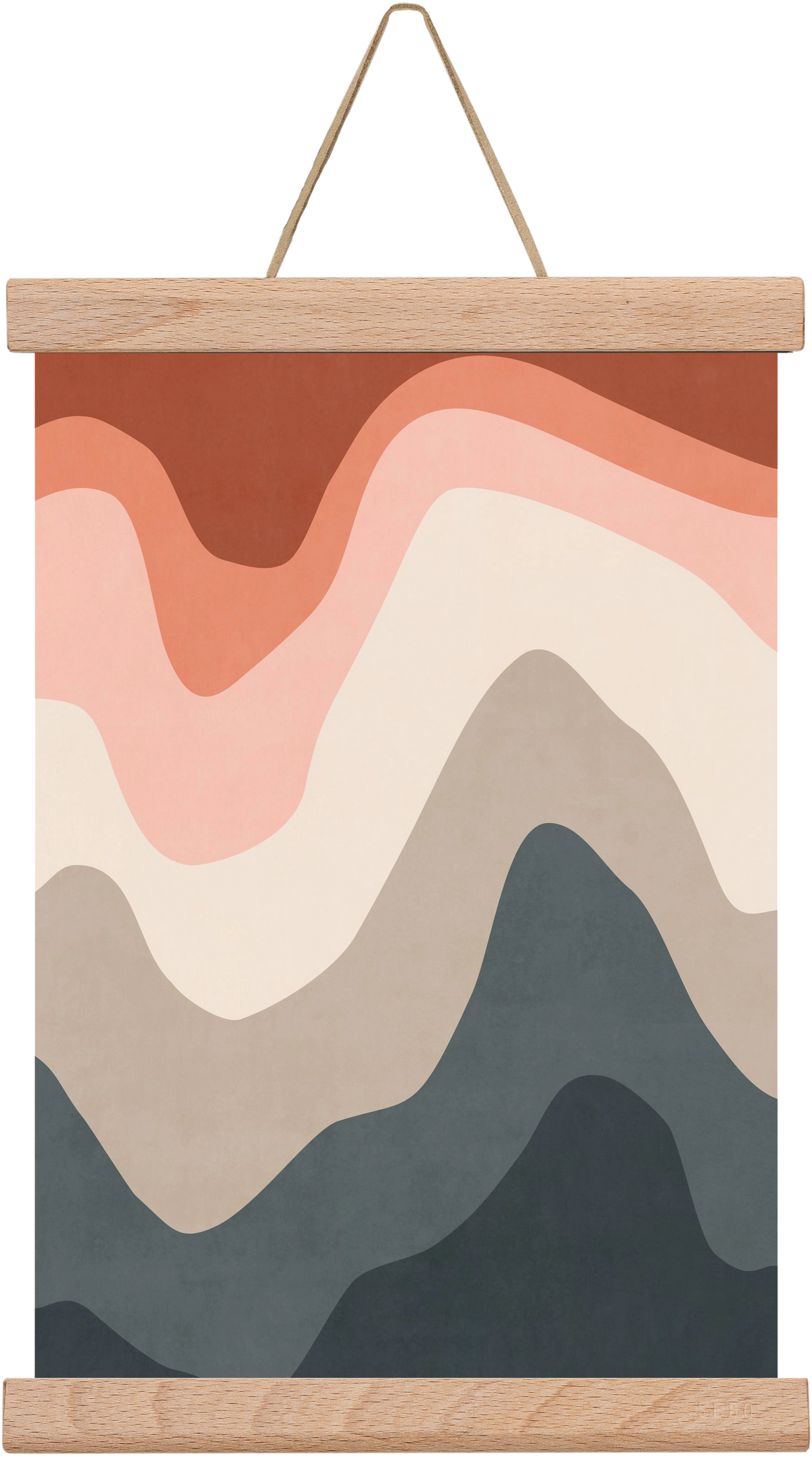 Abstract Beach- 01, 20x30 cm (20x30 cm), Tölgy akasztó