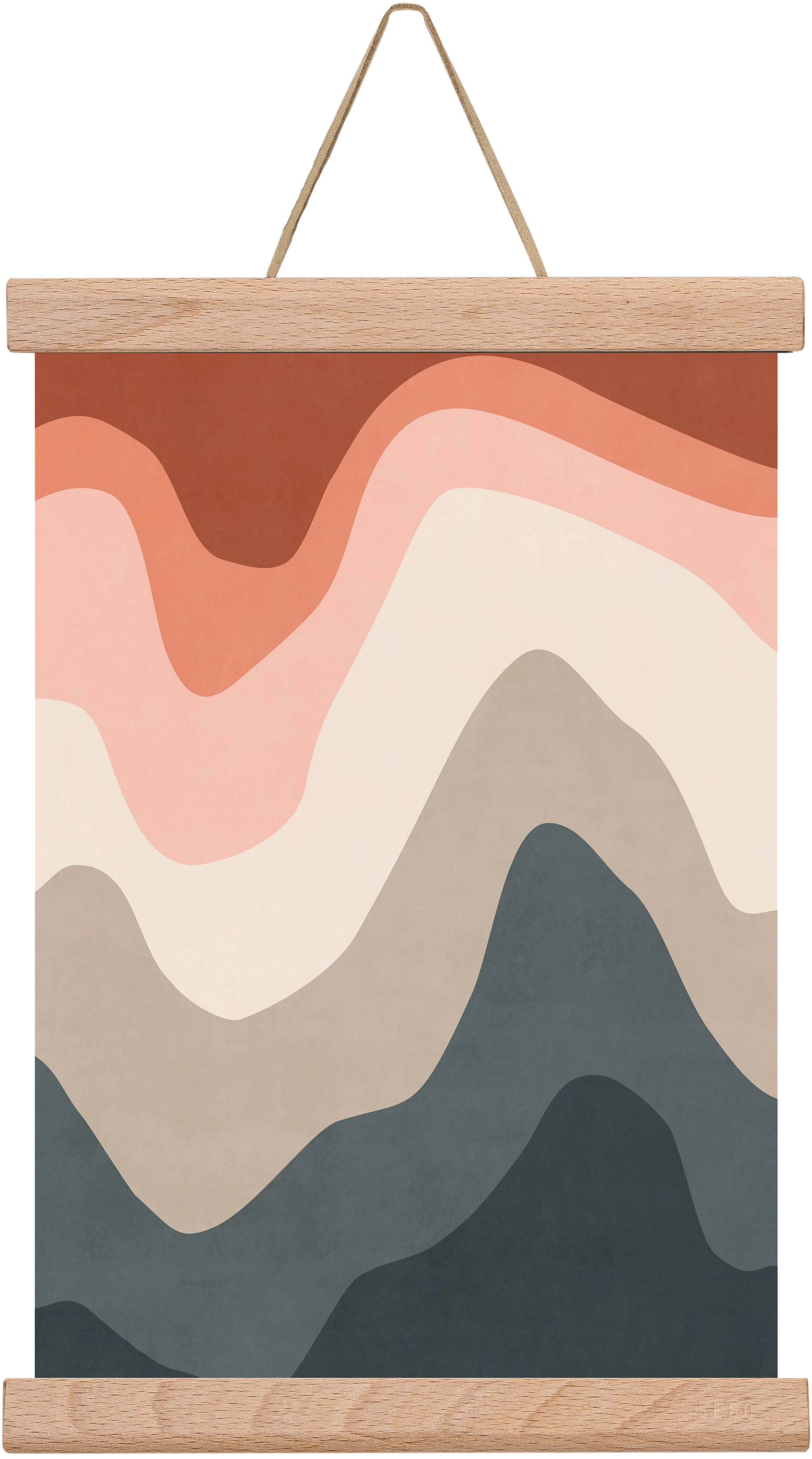 Abstract Beach- 01, 20x30 cm (20x30 cm), Tölgy akasztó