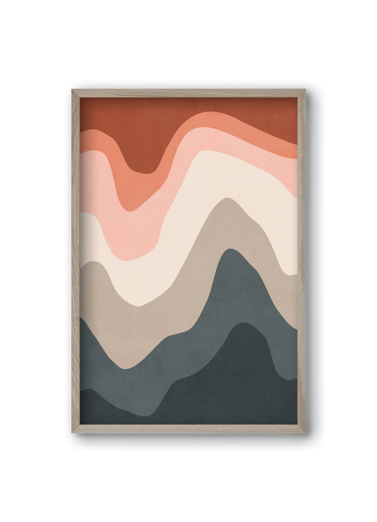 Abstract Beach- 01, 20x30 cm (20x30 cm), Tölgy keret