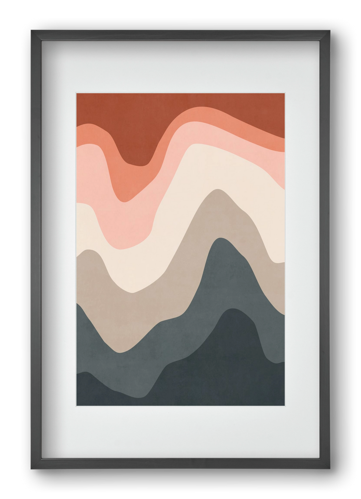 Abstract Beach- 01, 40x60 cm (30x45 cm), Fekete keret, paszpartuval