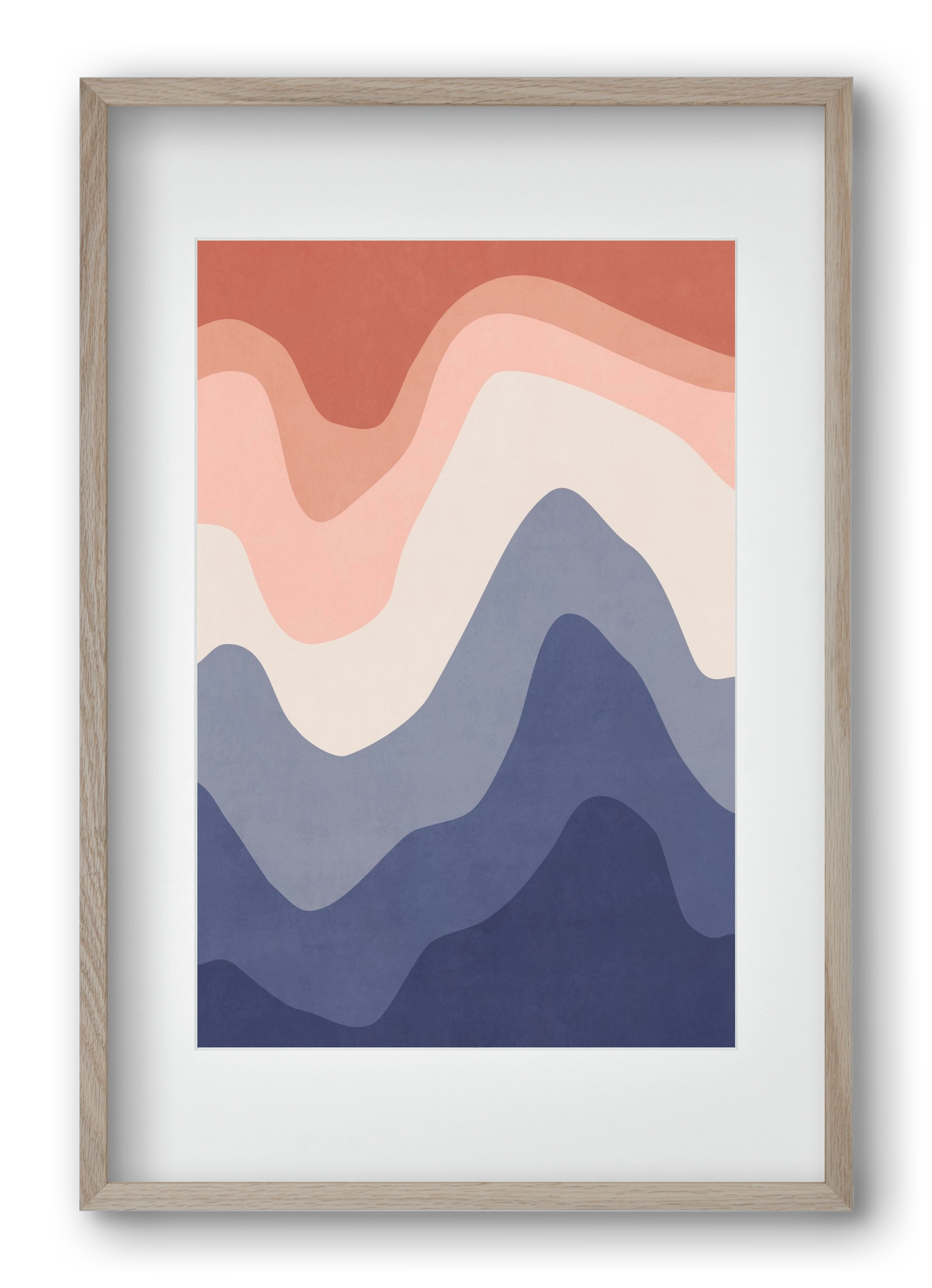 Abstract Beach- 02, 40x60 cm (30x45 cm), Tölgy keret, paszpartuval