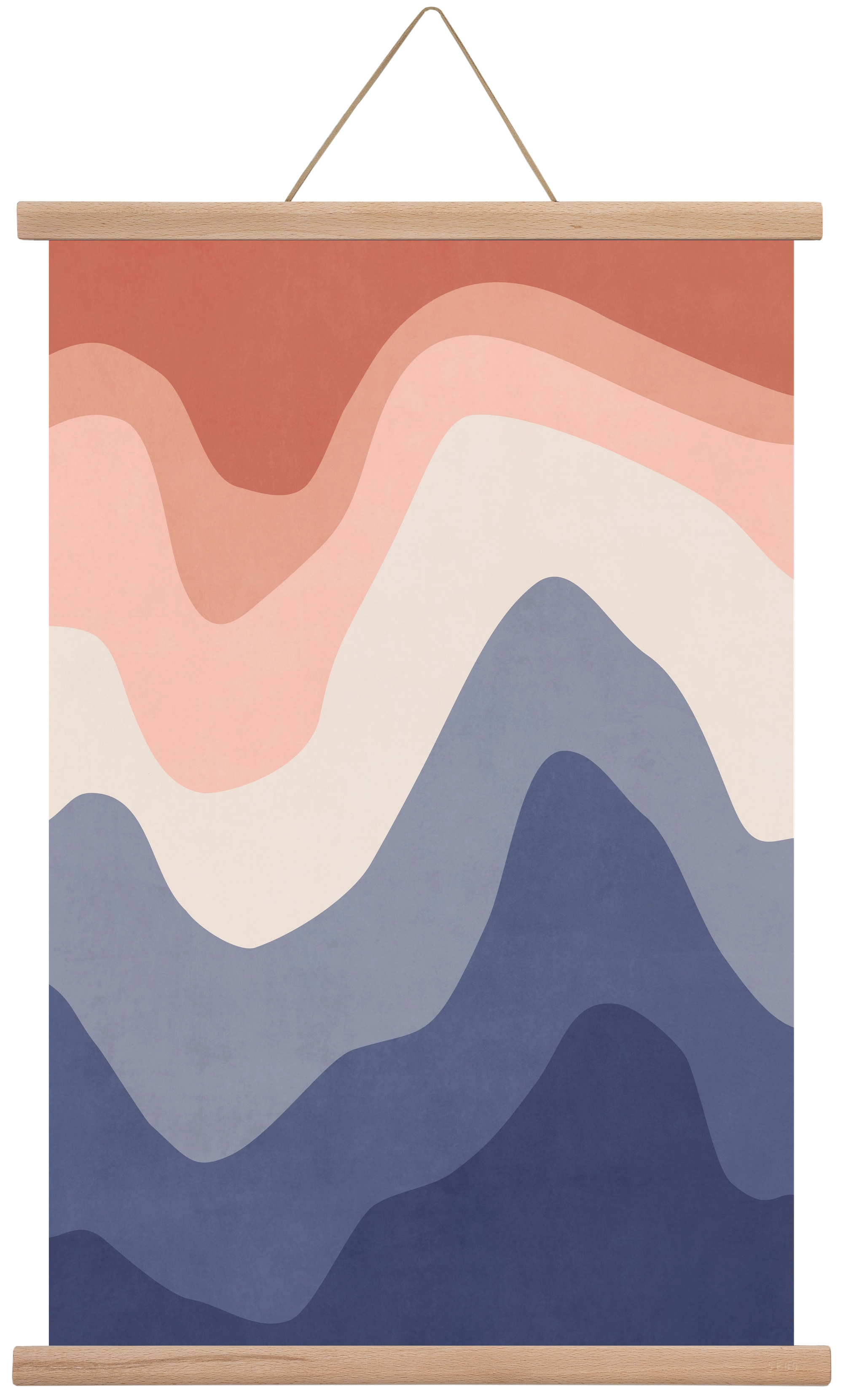 Abstract Beach- 02, 40x60 cm (40x60 cm), Tölgy akasztó