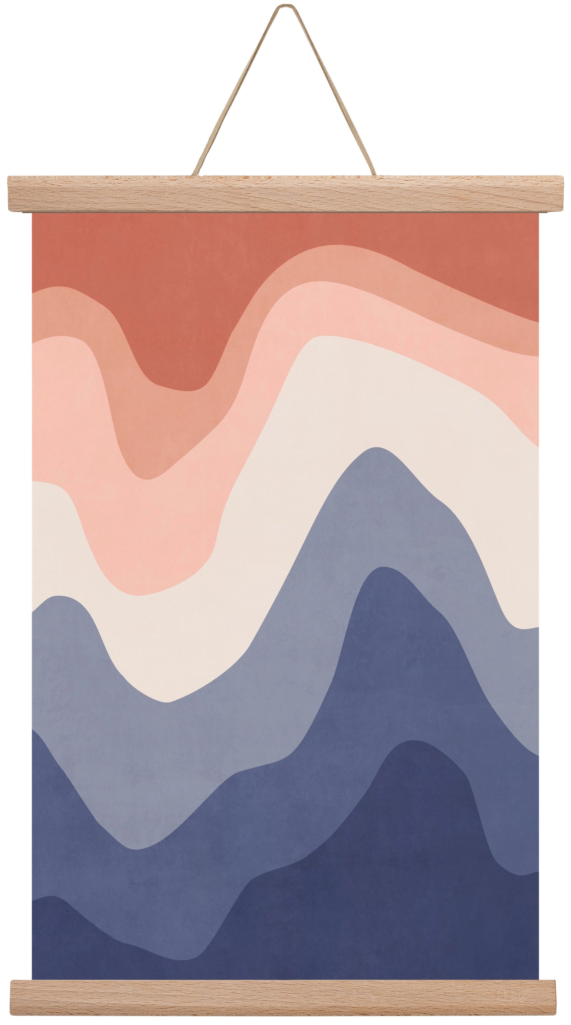 Abstract Beach- 02, 30x45 cm (30x45 cm), Tölgy akasztó