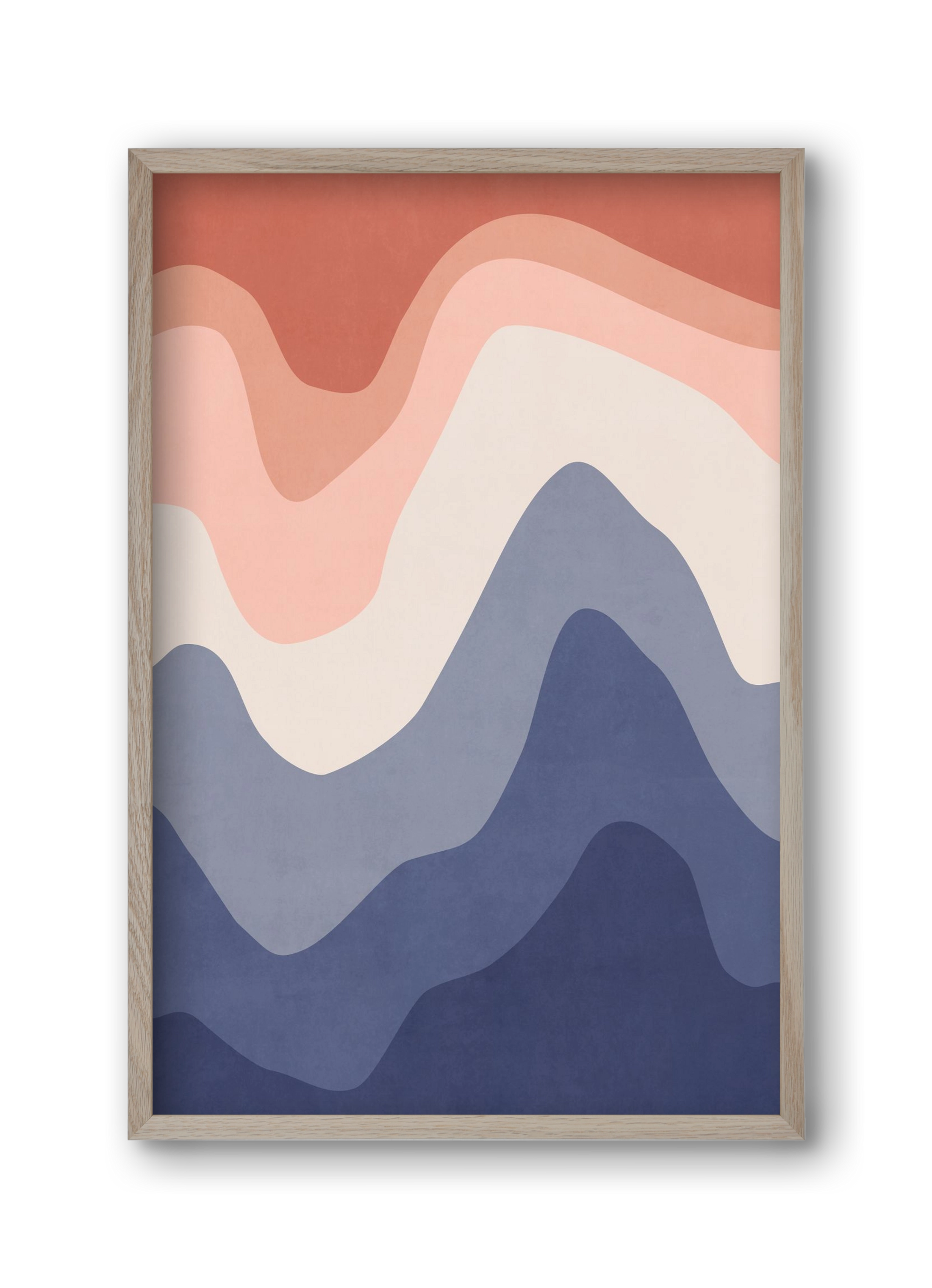 Abstract Beach- 02, 30x45 cm (30x45 cm), Tölgy keret