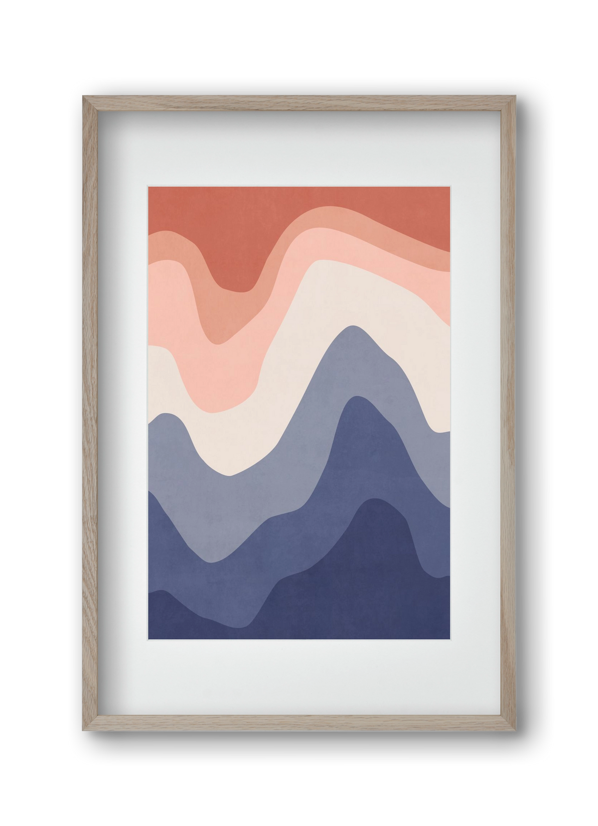 Abstract Beach- 02, 30x45 cm (20x30 cm), Tölgy keret, paszpartuval