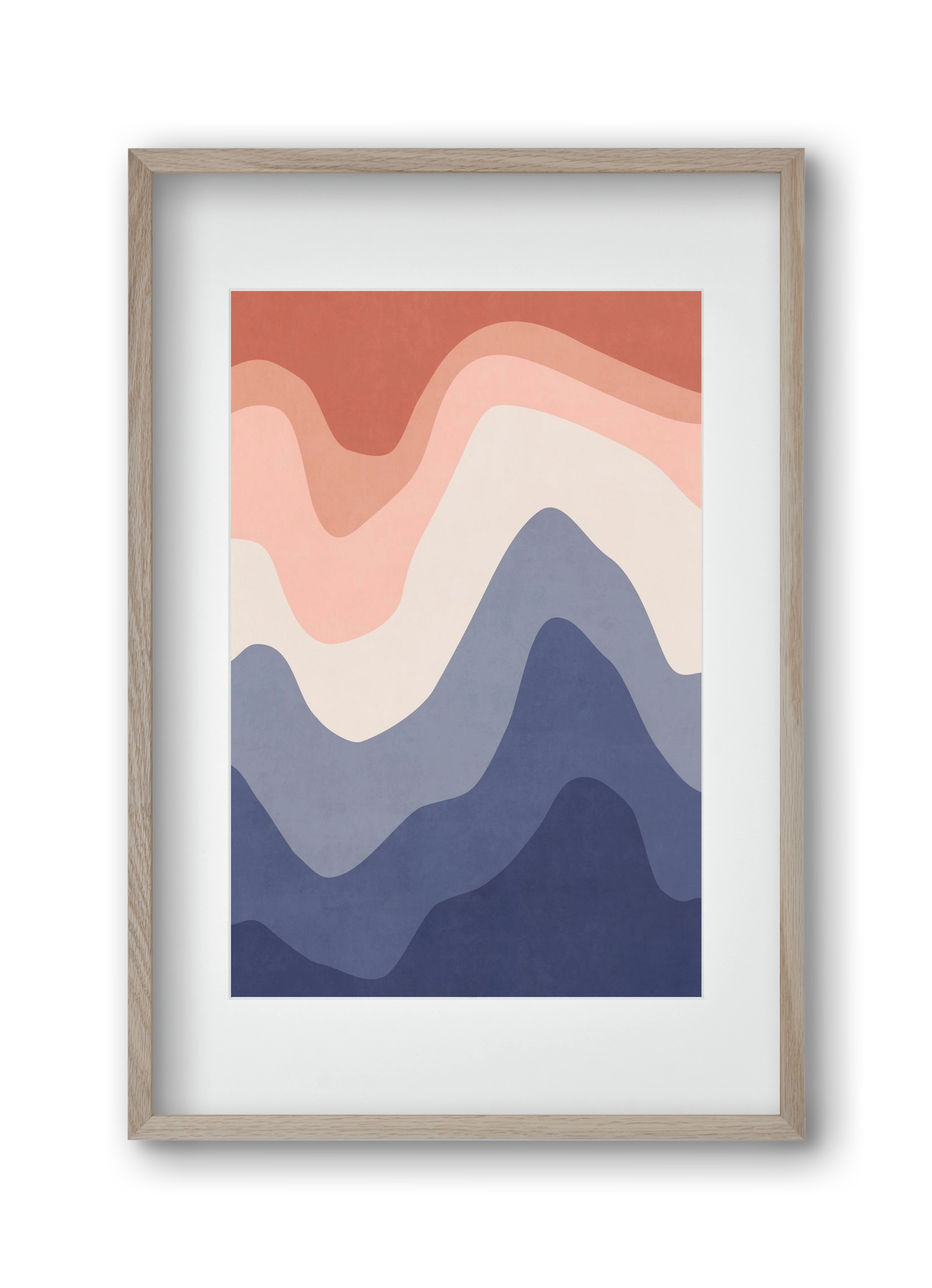 Abstract Beach- 02, 30x45 cm (20x30 cm), Tölgy keret, paszpartuval