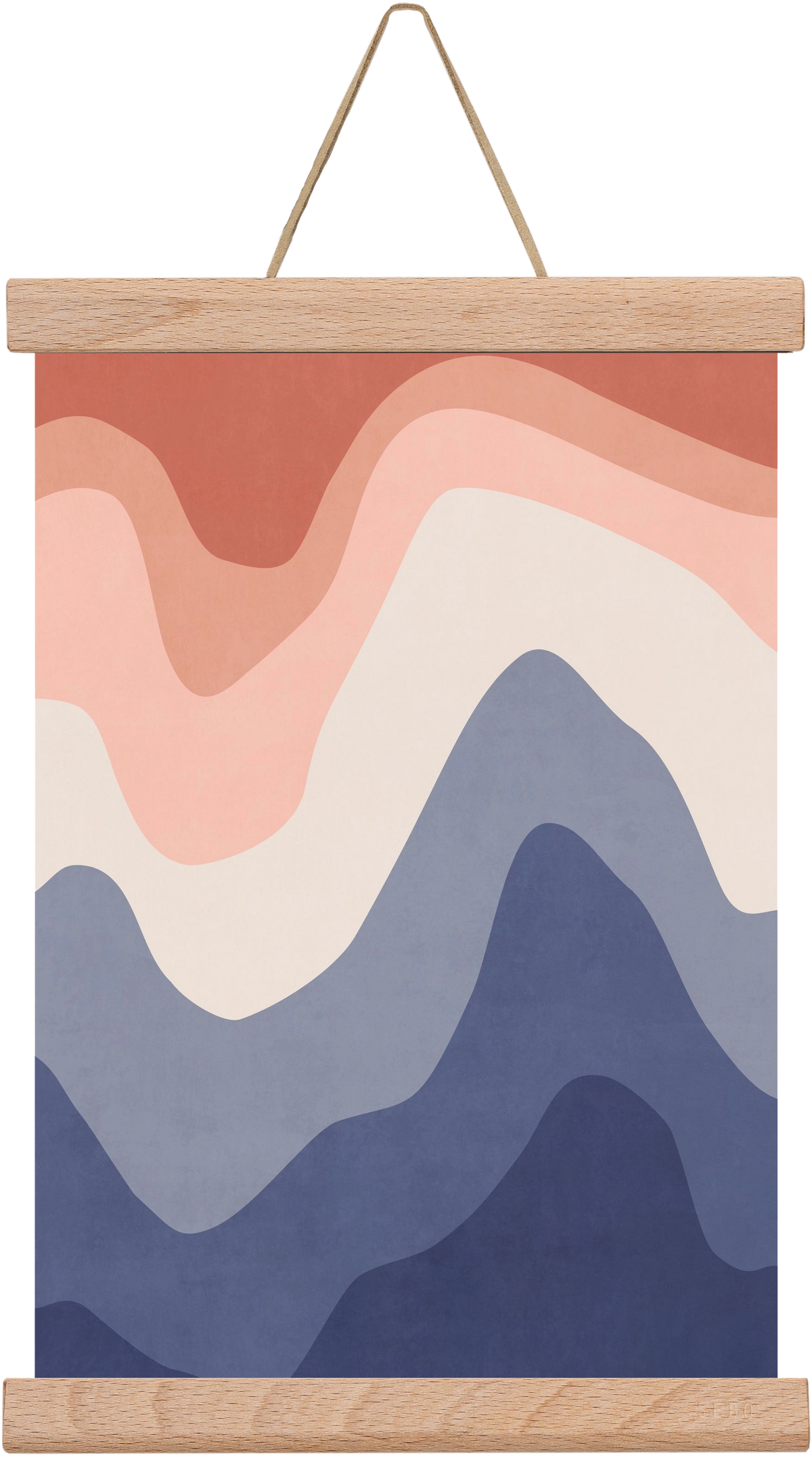 Abstract Beach- 02, 20x30 cm (20x30 cm), Tölgy akasztó