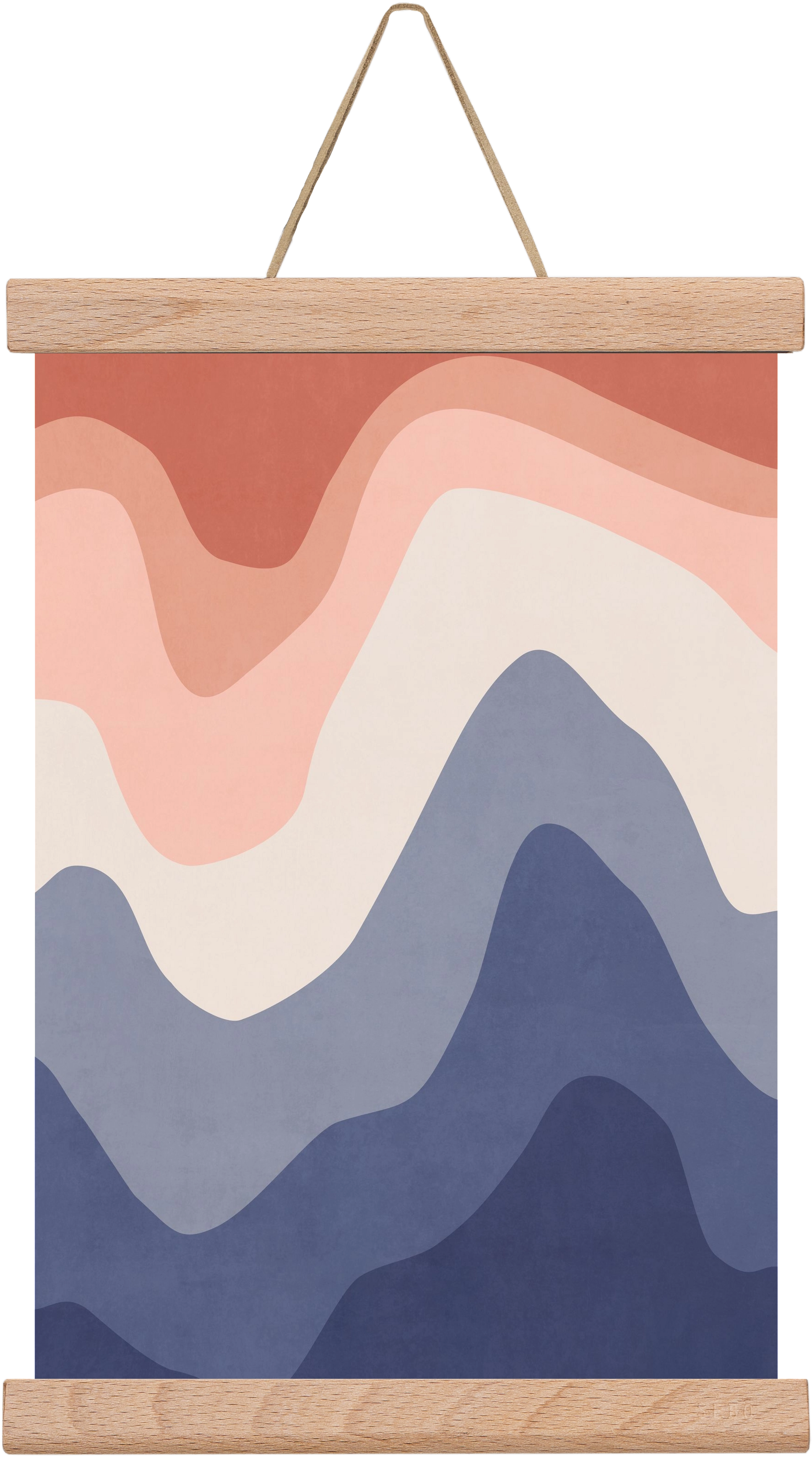 Abstract Beach- 02, 20x30 cm (20x30 cm), Tölgy akasztó