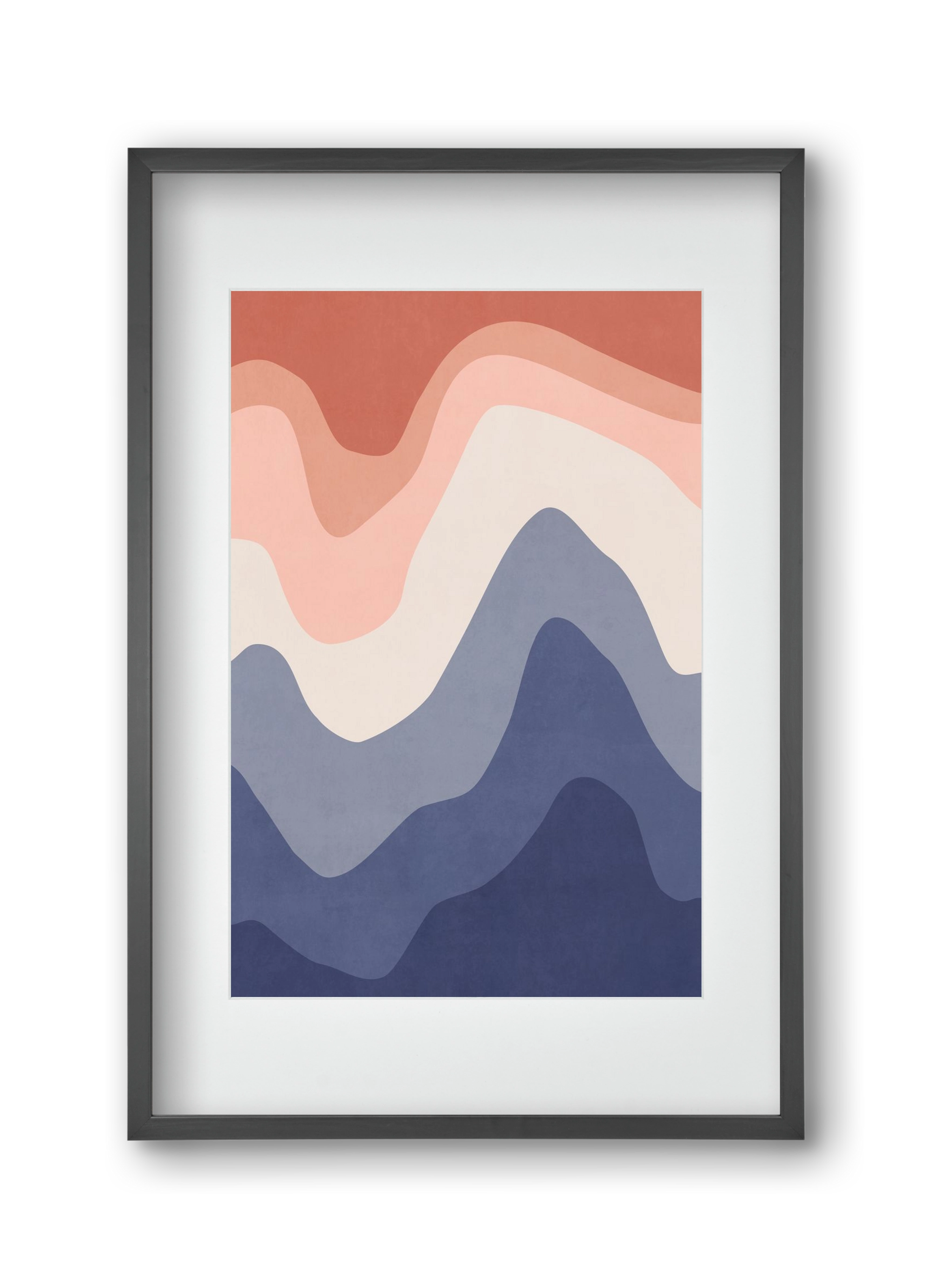 Abstract Beach- 02, 30x45 cm (20x30 cm), Fekete keret, paszpartuval