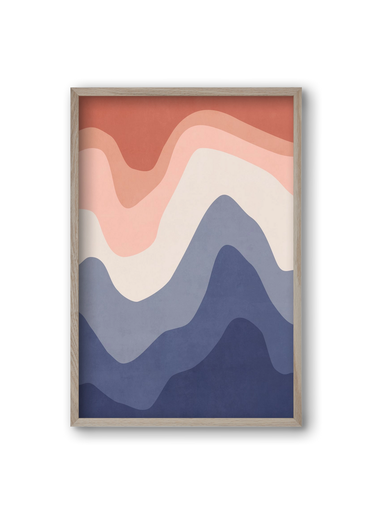 Abstract Beach- 02, 20x30 cm (20x30 cm), Tölgy keret