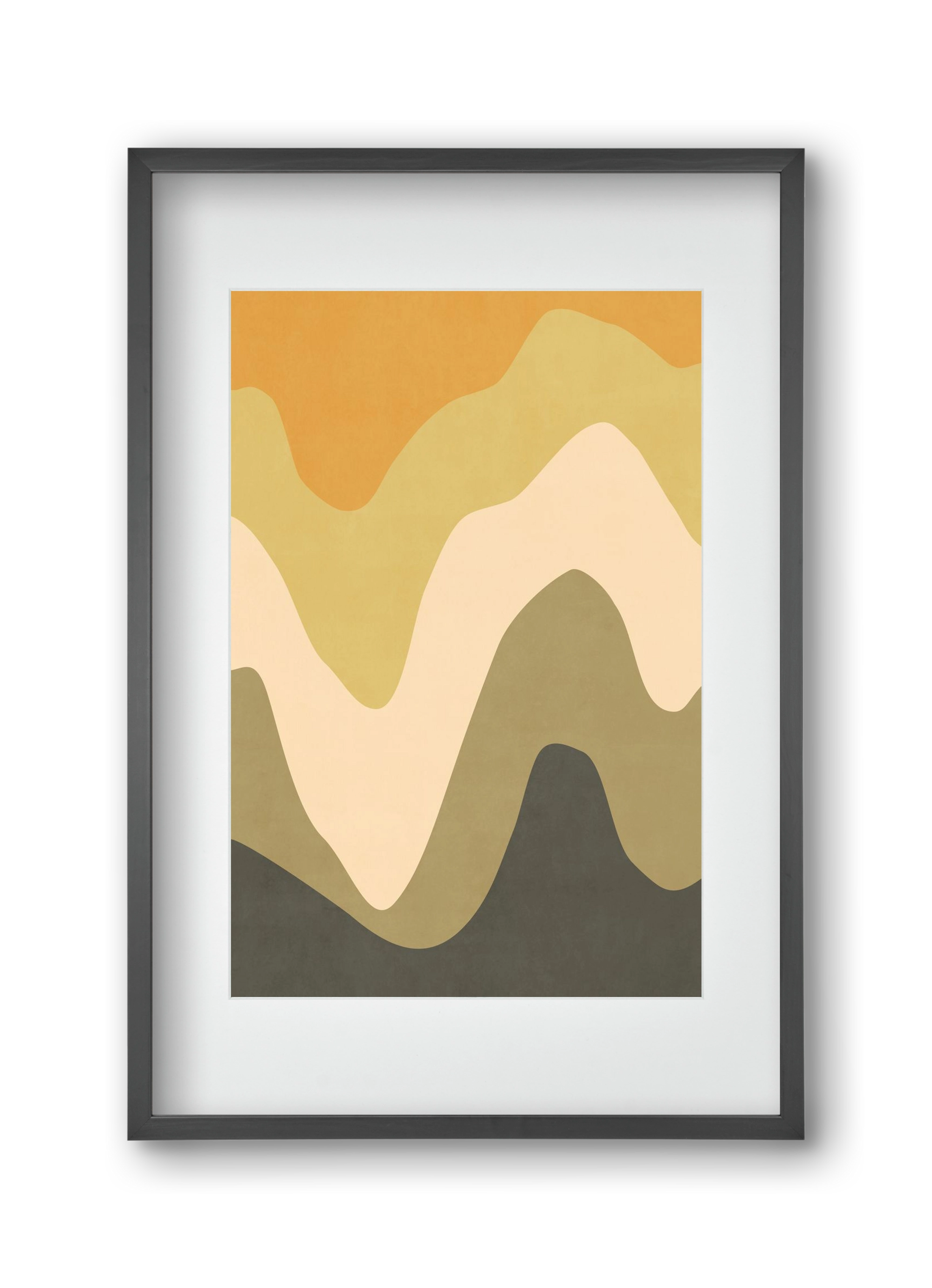 Abstract Beach- 03, 30x45 cm (20x30 cm), Fekete keret, paszpartuval