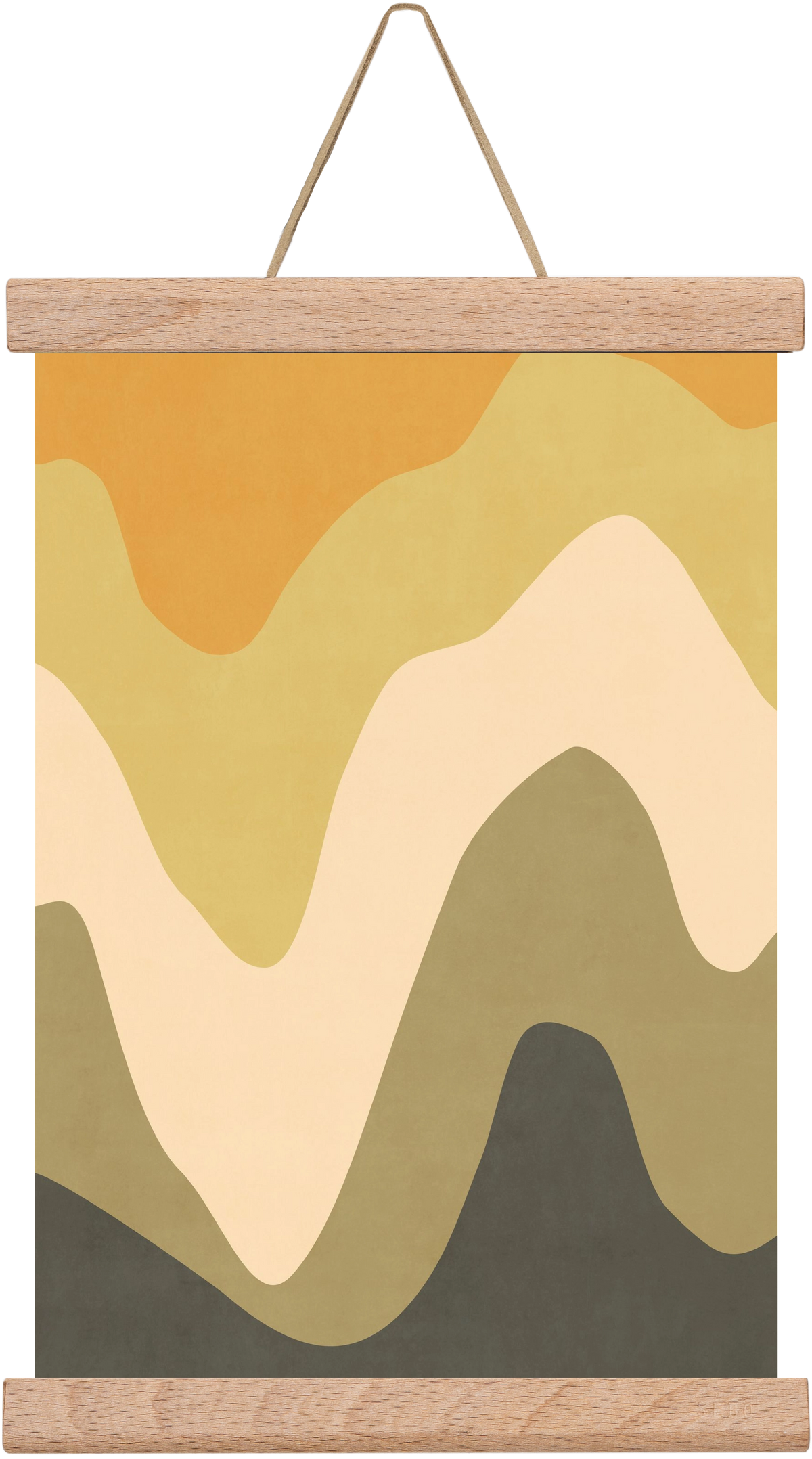 Abstract Beach- 03, 20x30 cm (20x30 cm), Tölgy akasztó