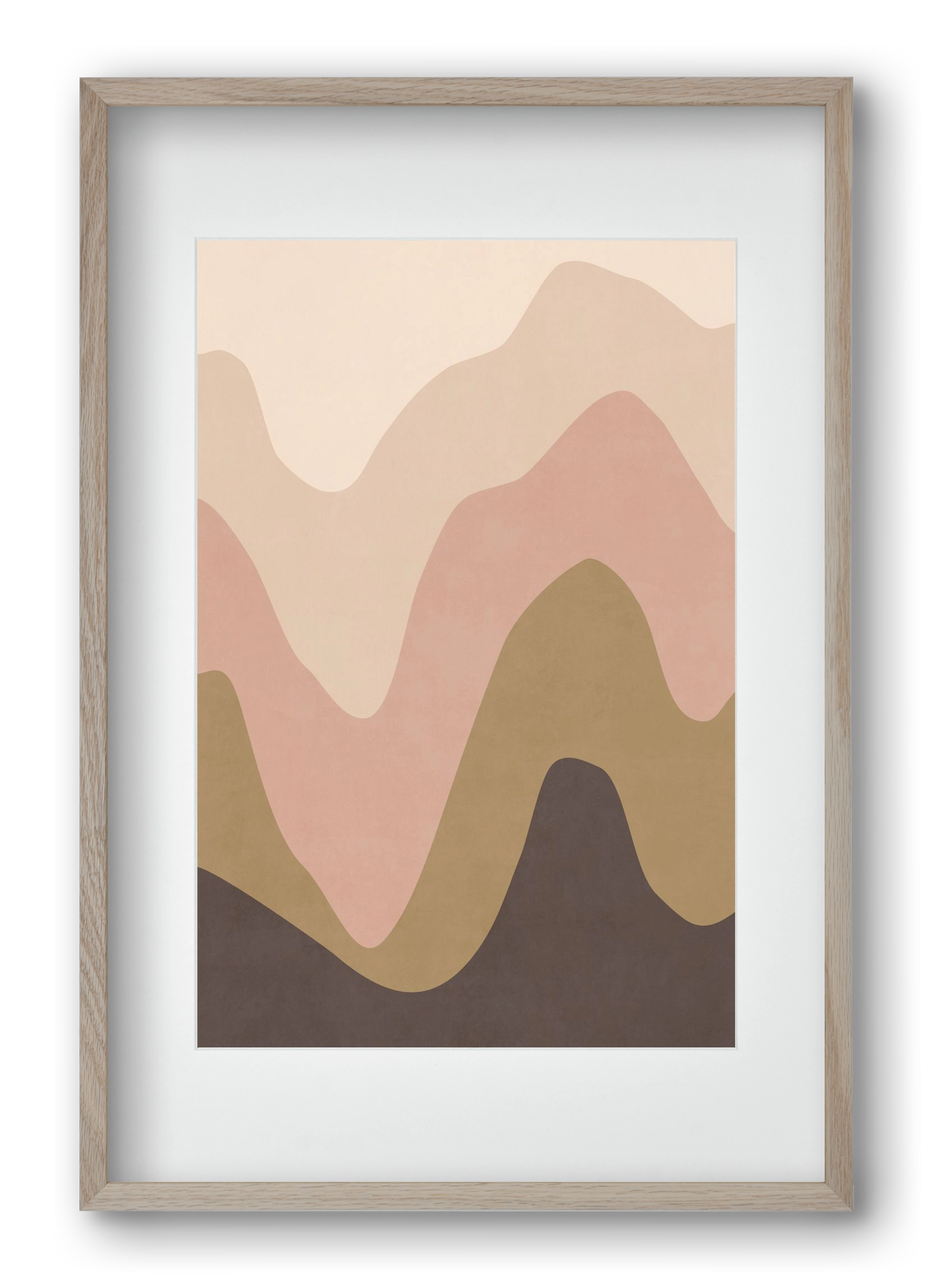 Abstract Beach- 04, 40x60 cm (30x45 cm), Tölgy keret, paszpartuval