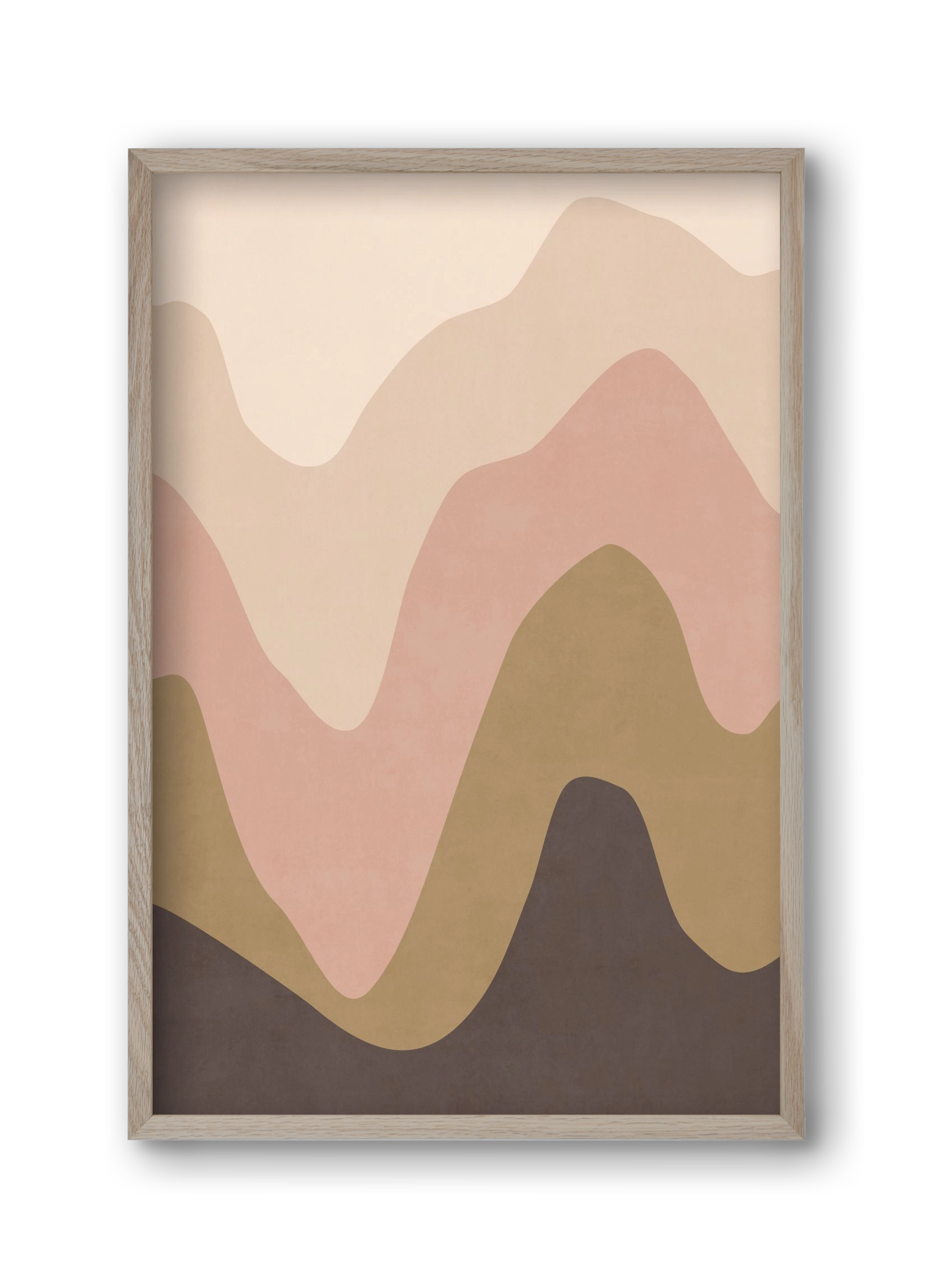 Abstract Beach- 04, 30x45 cm (30x45 cm), Tölgy keret