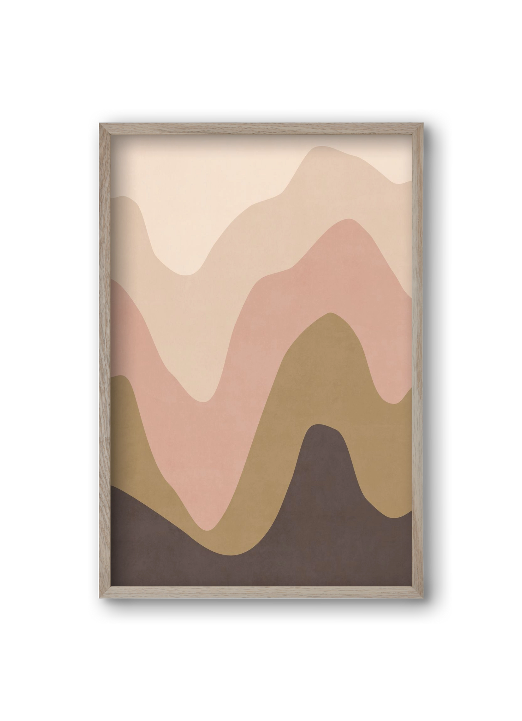 Abstract Beach- 04, 20x30 cm (20x30 cm), Tölgy keret