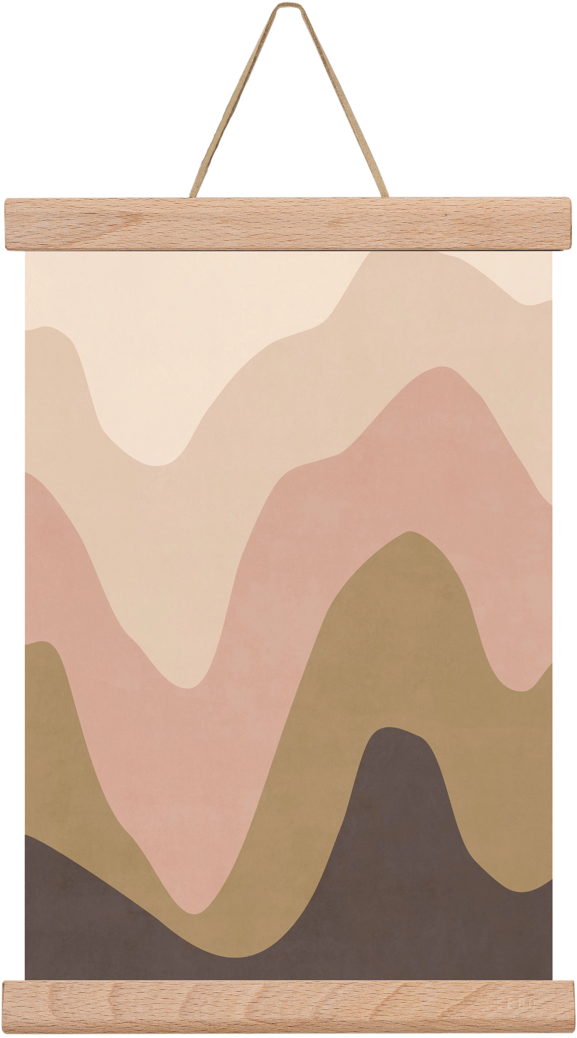 Abstract Beach- 04, 20x30 cm (20x30 cm), Tölgy akasztó