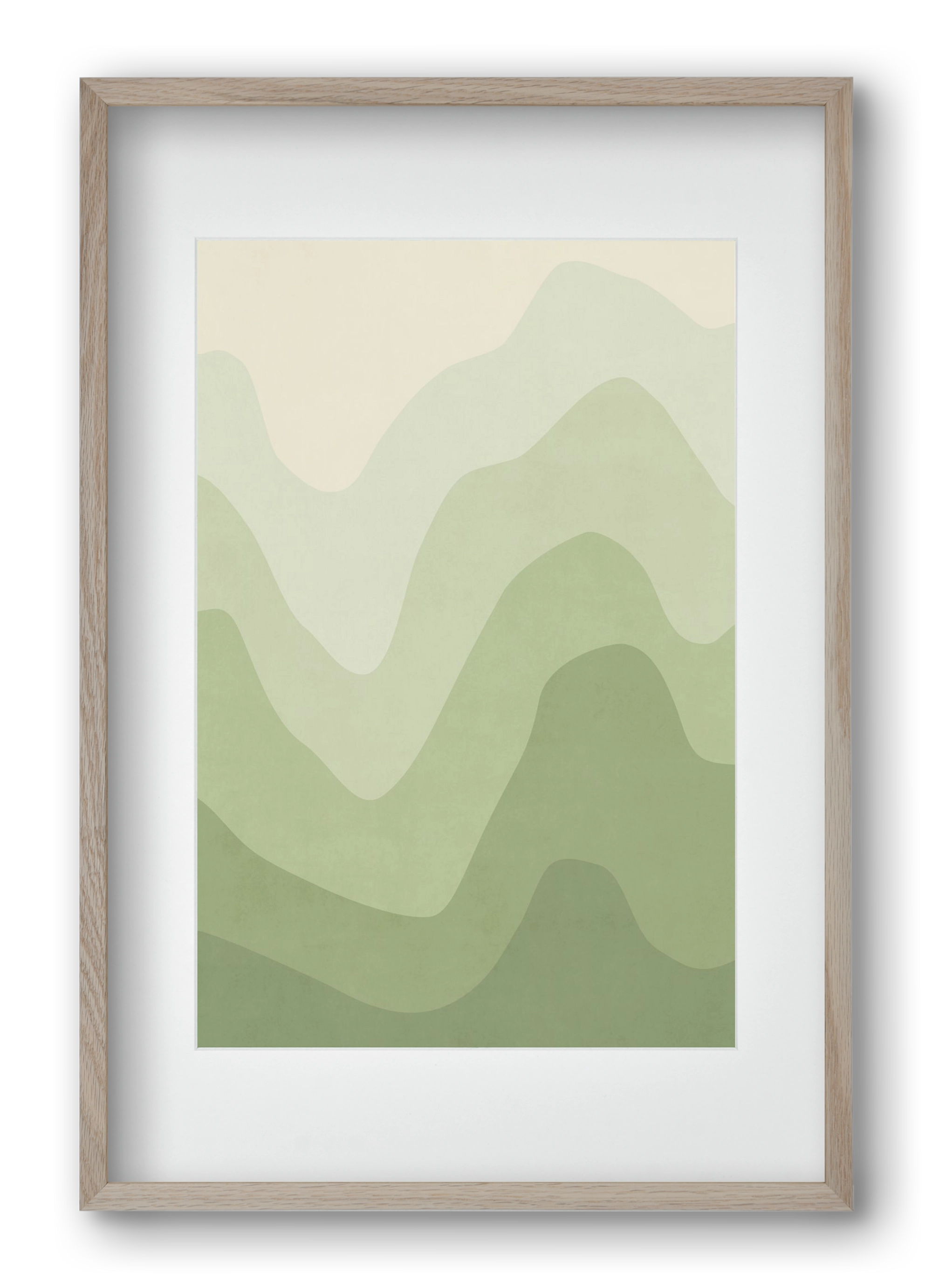 Abstract Beach- 06, 40x60 cm (30x45 cm), Tölgy keret, paszpartuval