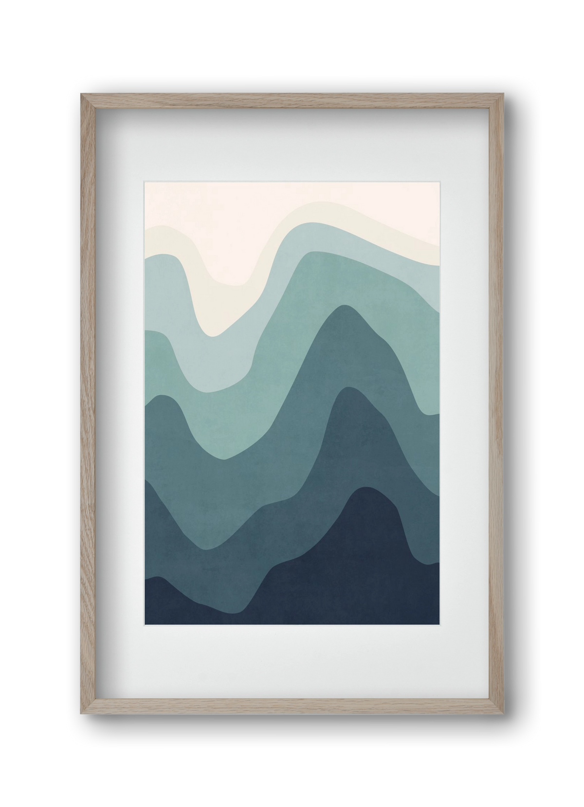 Abstract Beach- 07, 30x45 cm (20x30 cm), Tölgy keret, paszpartuval