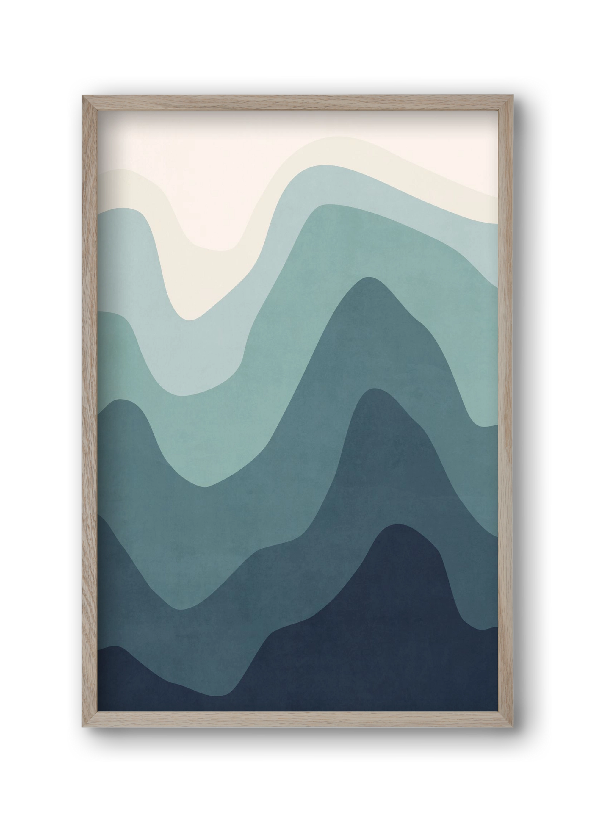 Abstract Beach- 07, 30x45 cm (30x45 cm), Tölgy keret