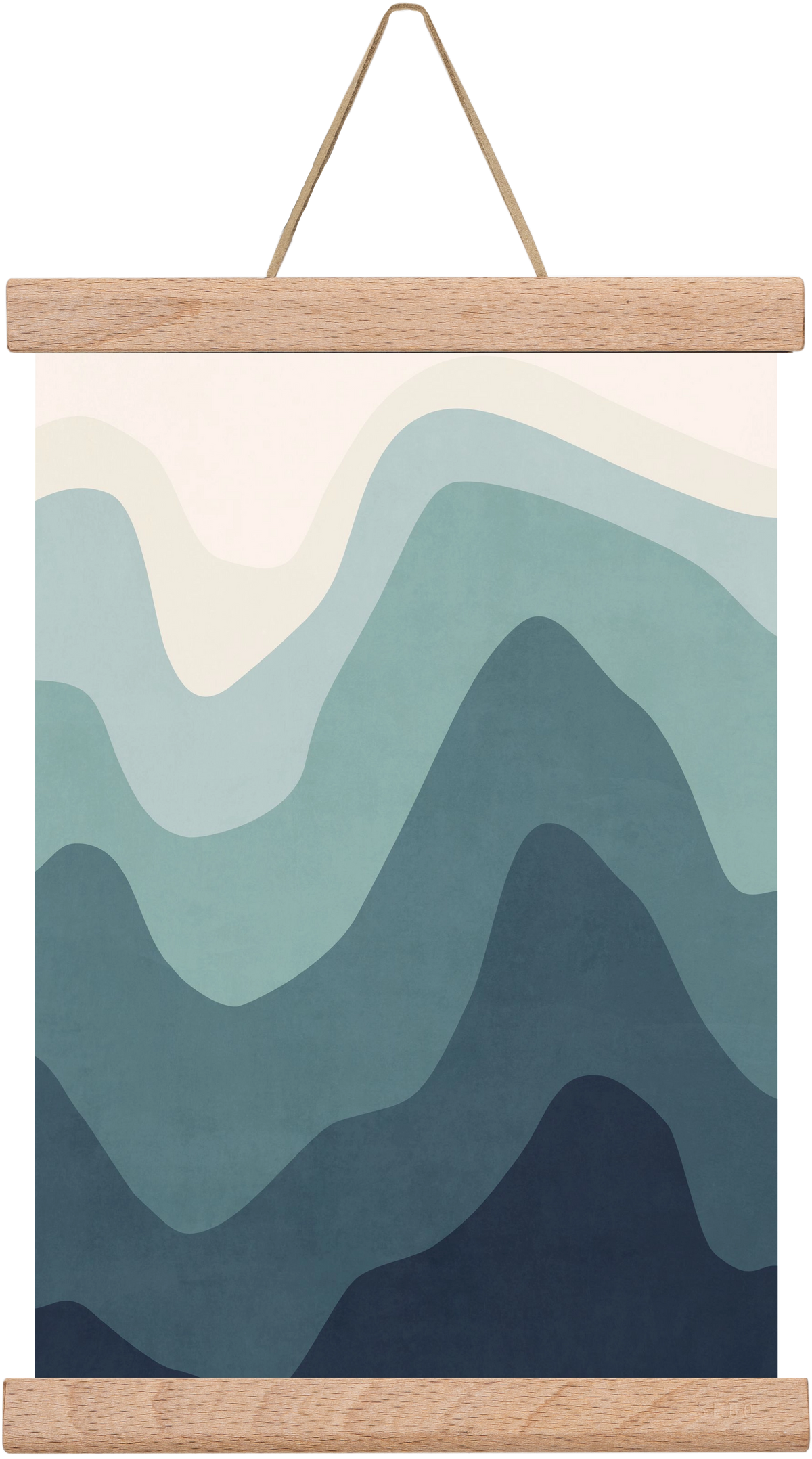 Abstract Beach- 07, 20x30 cm (20x30 cm), Tölgy akasztó