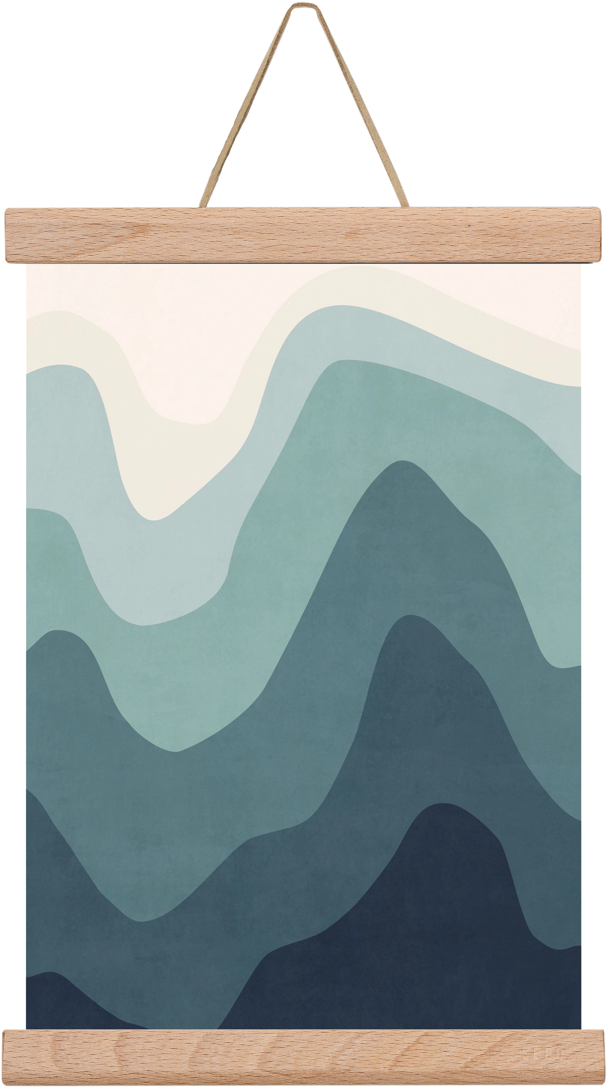 Abstract Beach- 07, 20x30 cm (20x30 cm), Tölgy akasztó