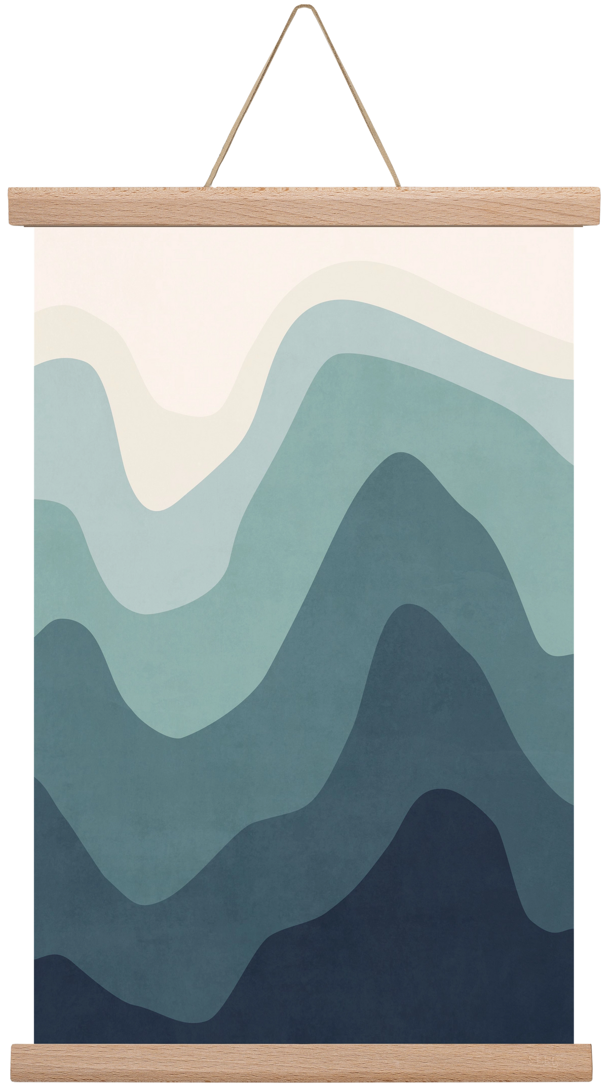 Abstract Beach- 07, 30x45 cm (30x45 cm), Tölgy akasztó