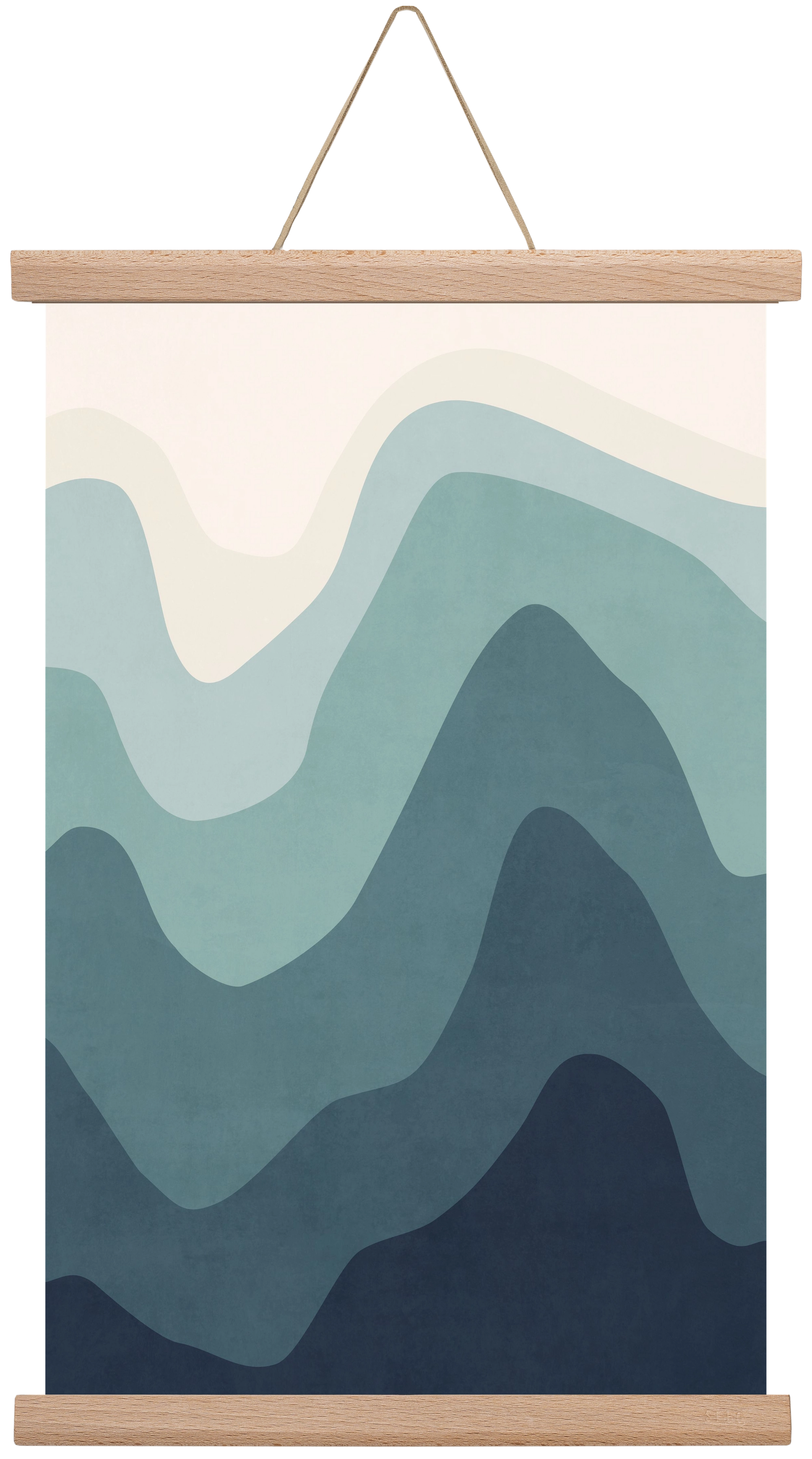 Abstract Beach- 07, 30x45 cm (30x45 cm), Tölgy akasztó