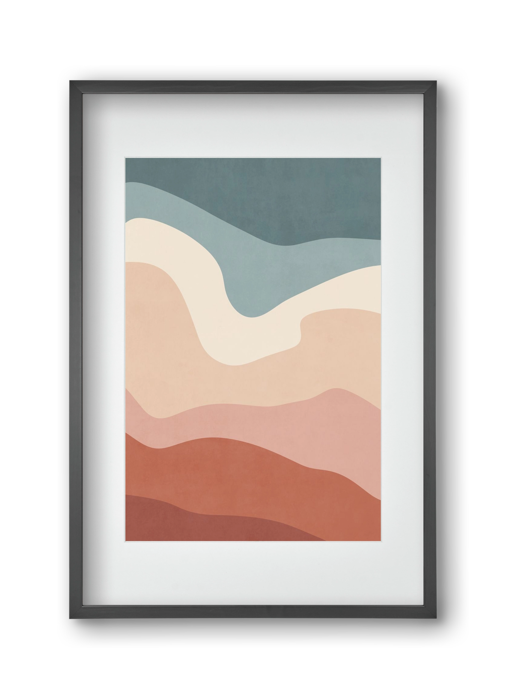 Abstract Beach- 08, 30x45 cm (20x30 cm), Fekete keret, paszpartuval