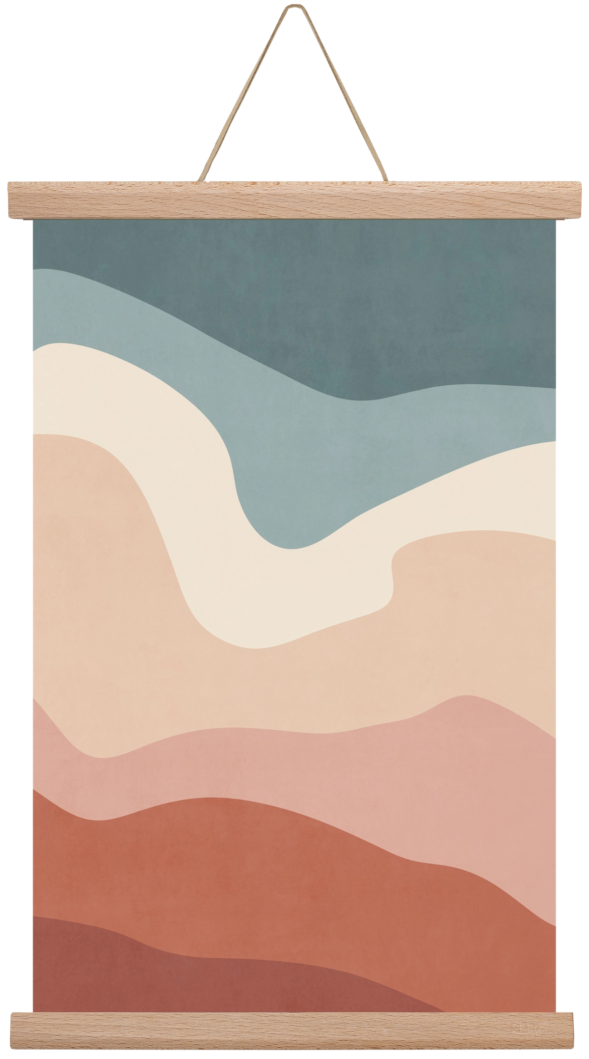 Abstract Beach- 08, 30x45 cm (30x45 cm), Tölgy akasztó