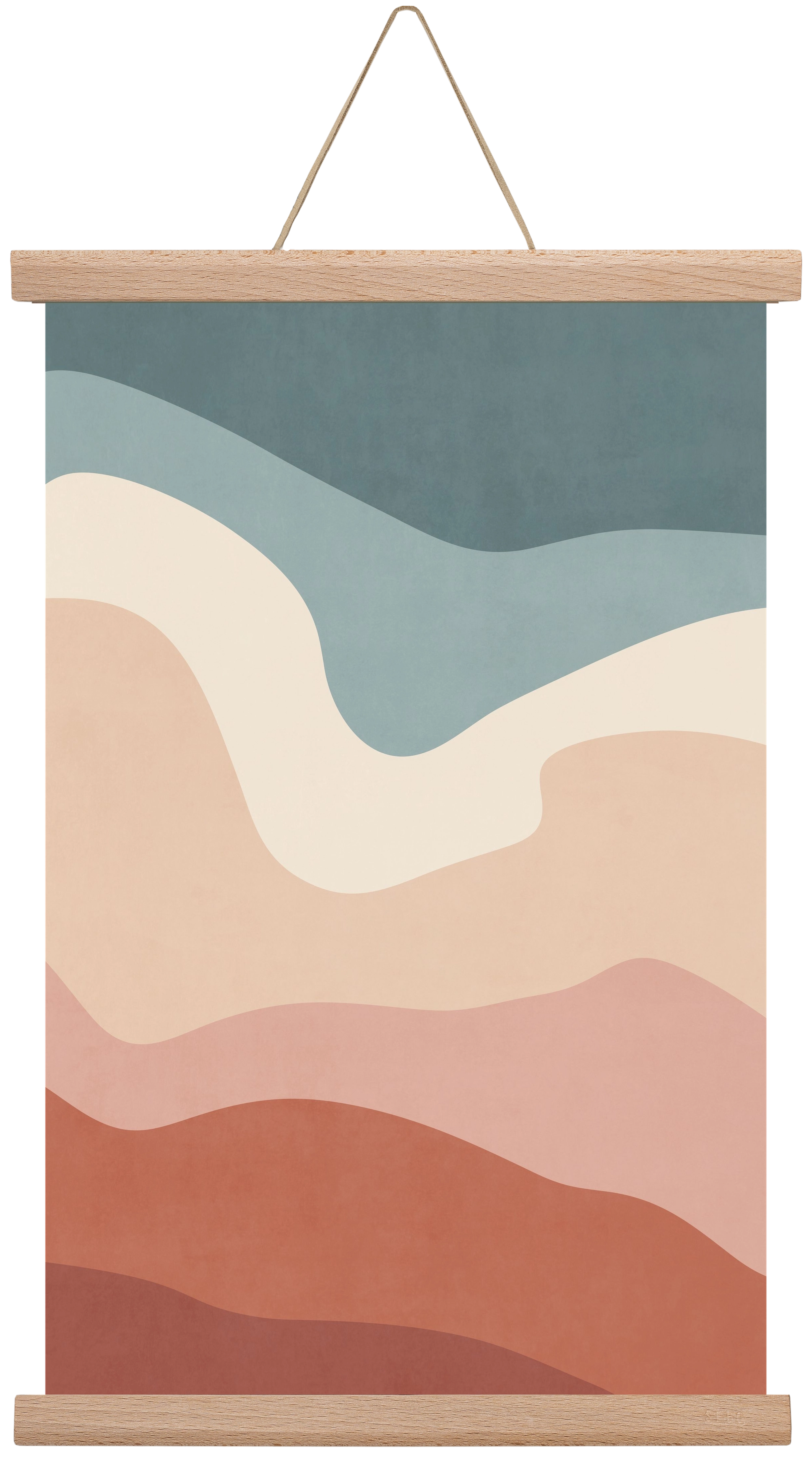 Abstract Beach- 08, 30x45 cm (30x45 cm), Tölgy akasztó