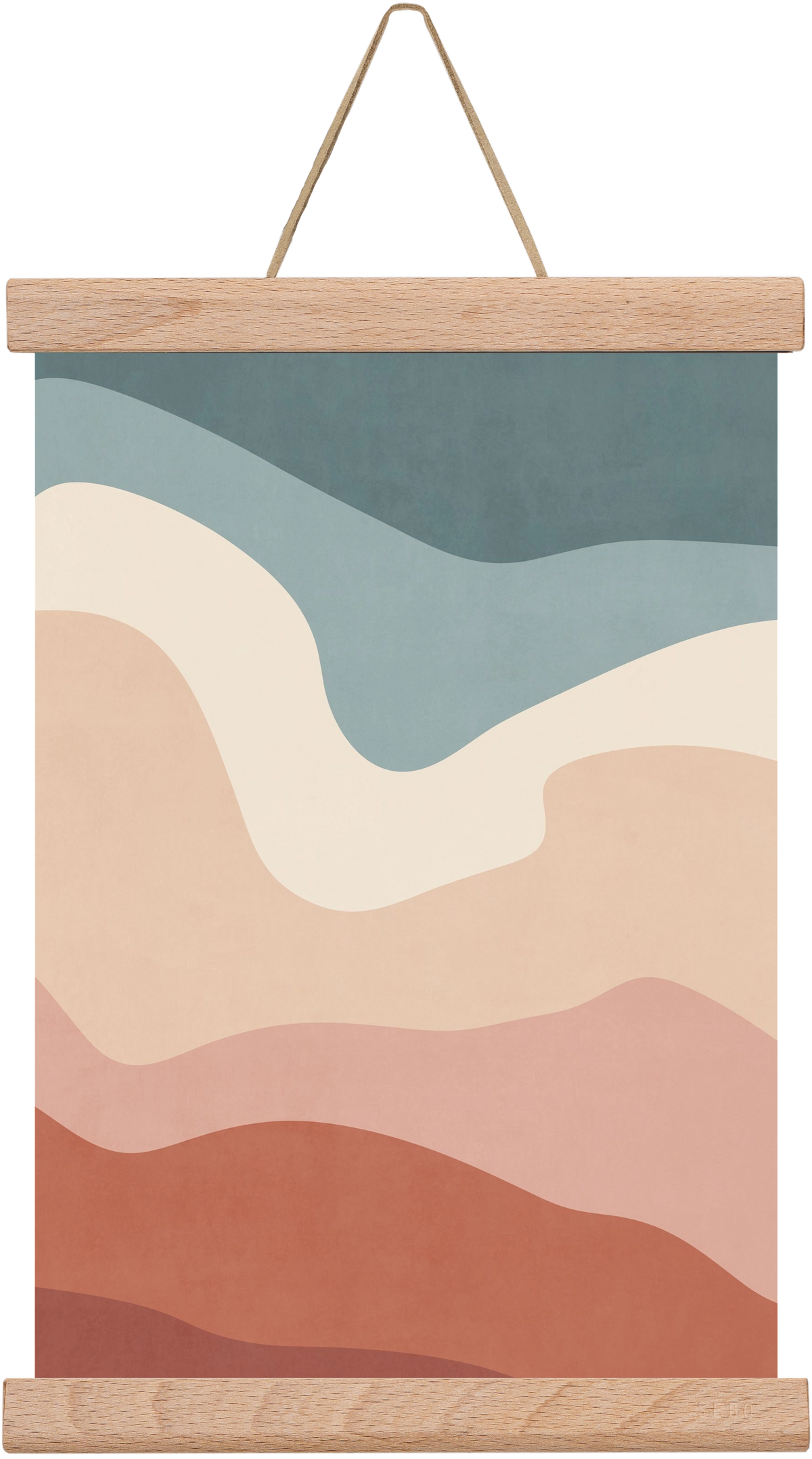 Abstract Beach- 08, 20x30 cm (20x30 cm), Tölgy akasztó