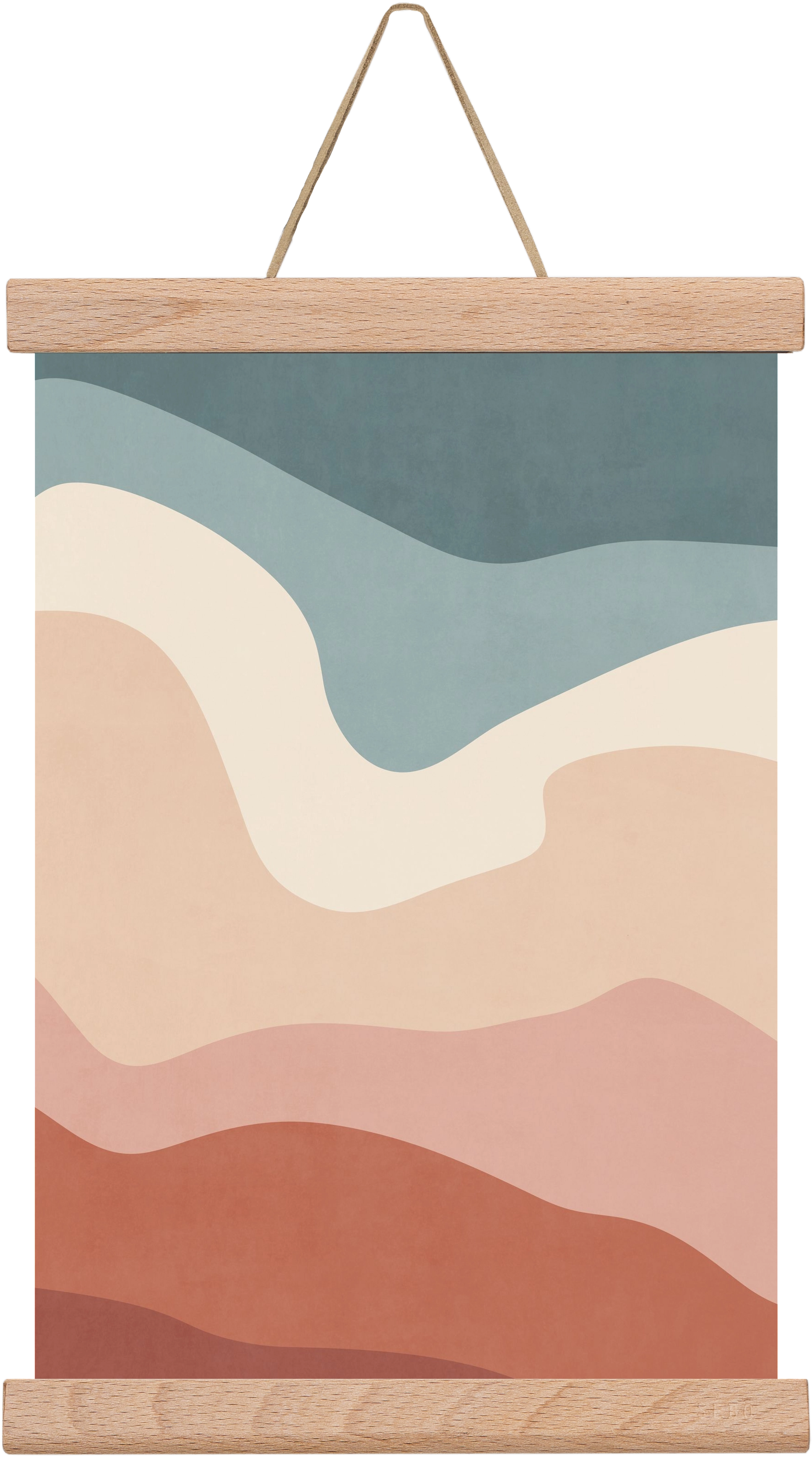 Abstract Beach- 08, 20x30 cm (20x30 cm), Tölgy akasztó