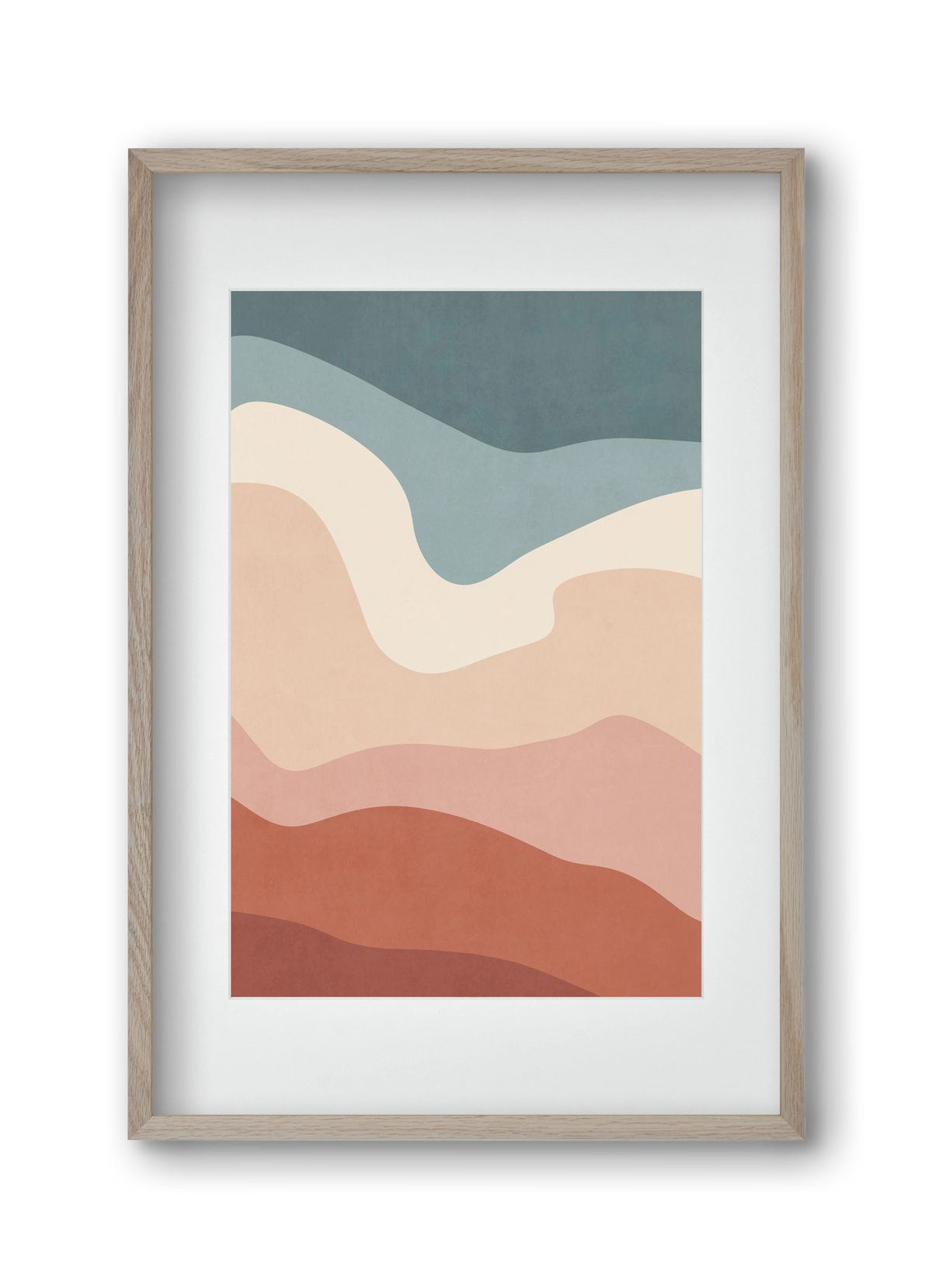 Abstract Beach- 08, 30x45 cm (20x30 cm), Tölgy keret, paszpartuval